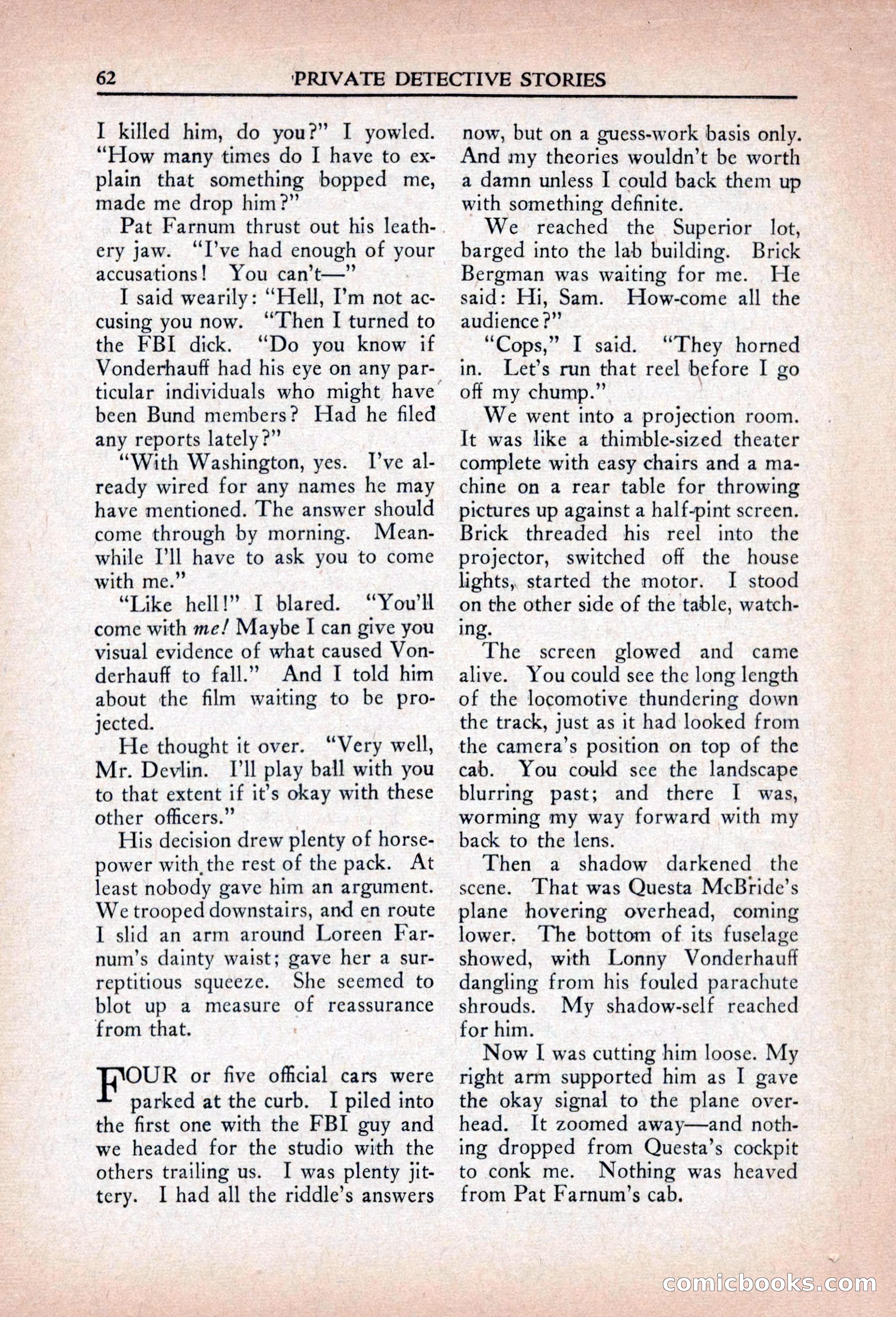Private Detective Stories, April 1941 — page 64 of 132