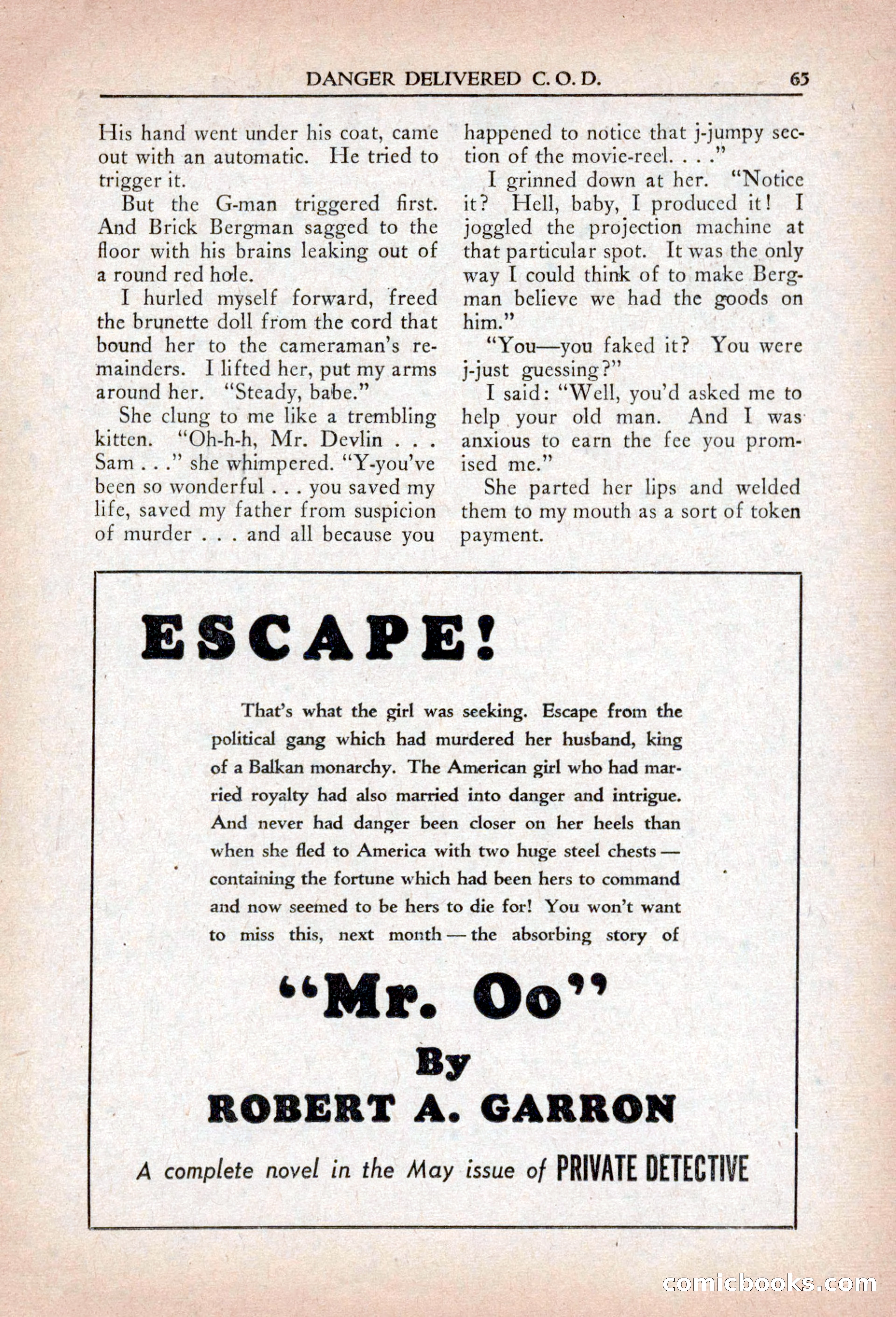 Private Detective Stories, April 1941 — page 67 of 132