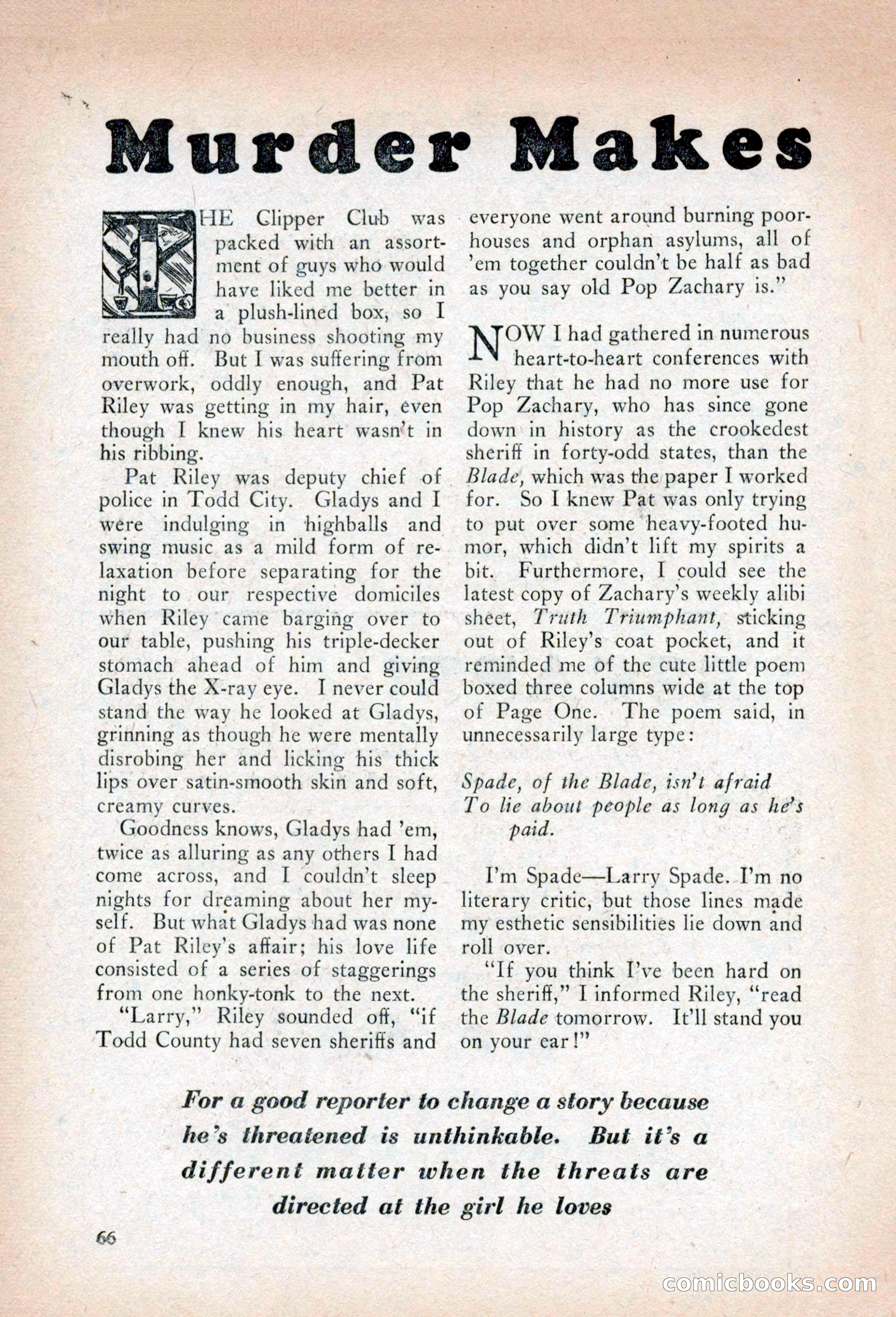 Private Detective Stories, April 1941 — page 68 of 132