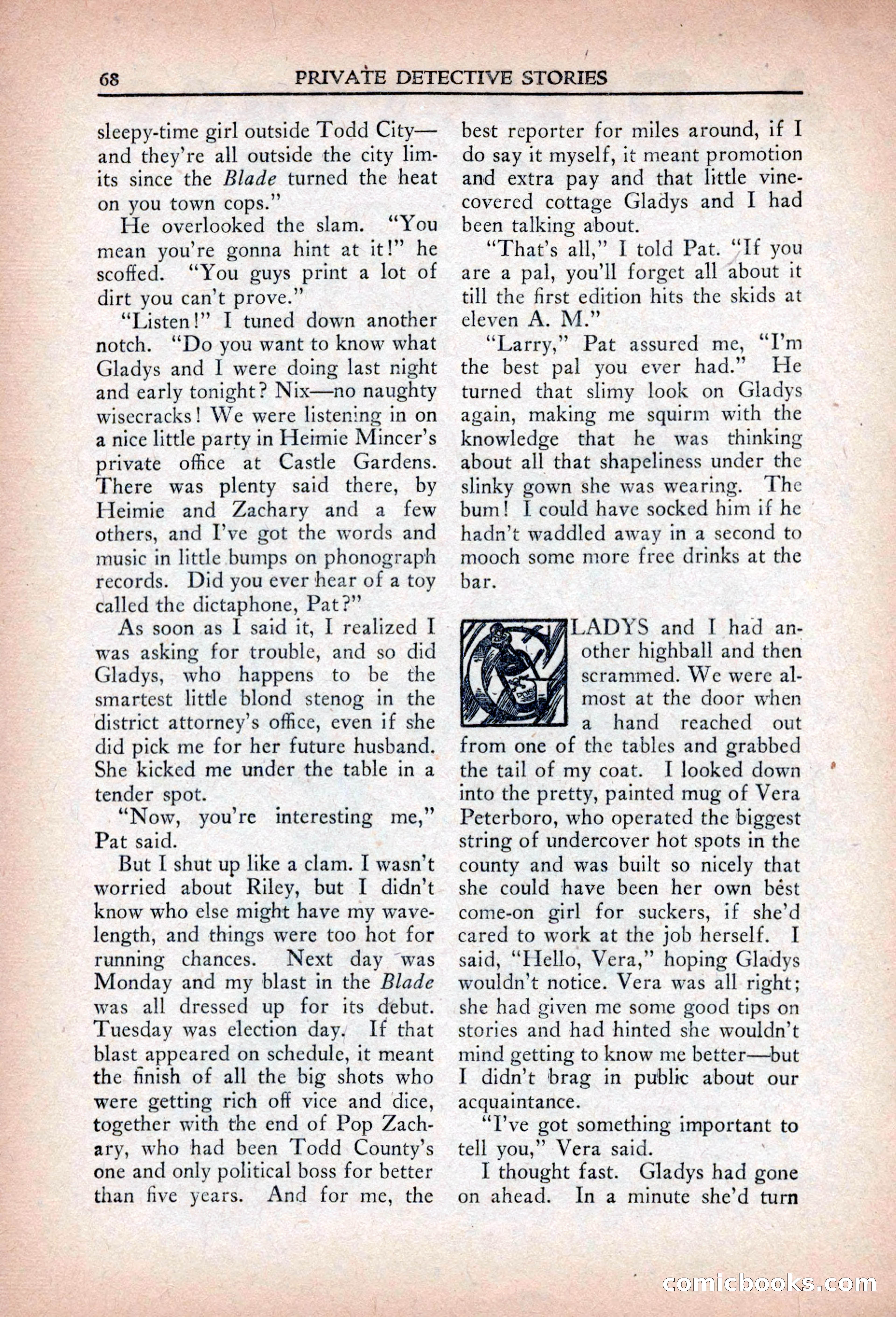 Private Detective Stories, April 1941 — page 70 of 132