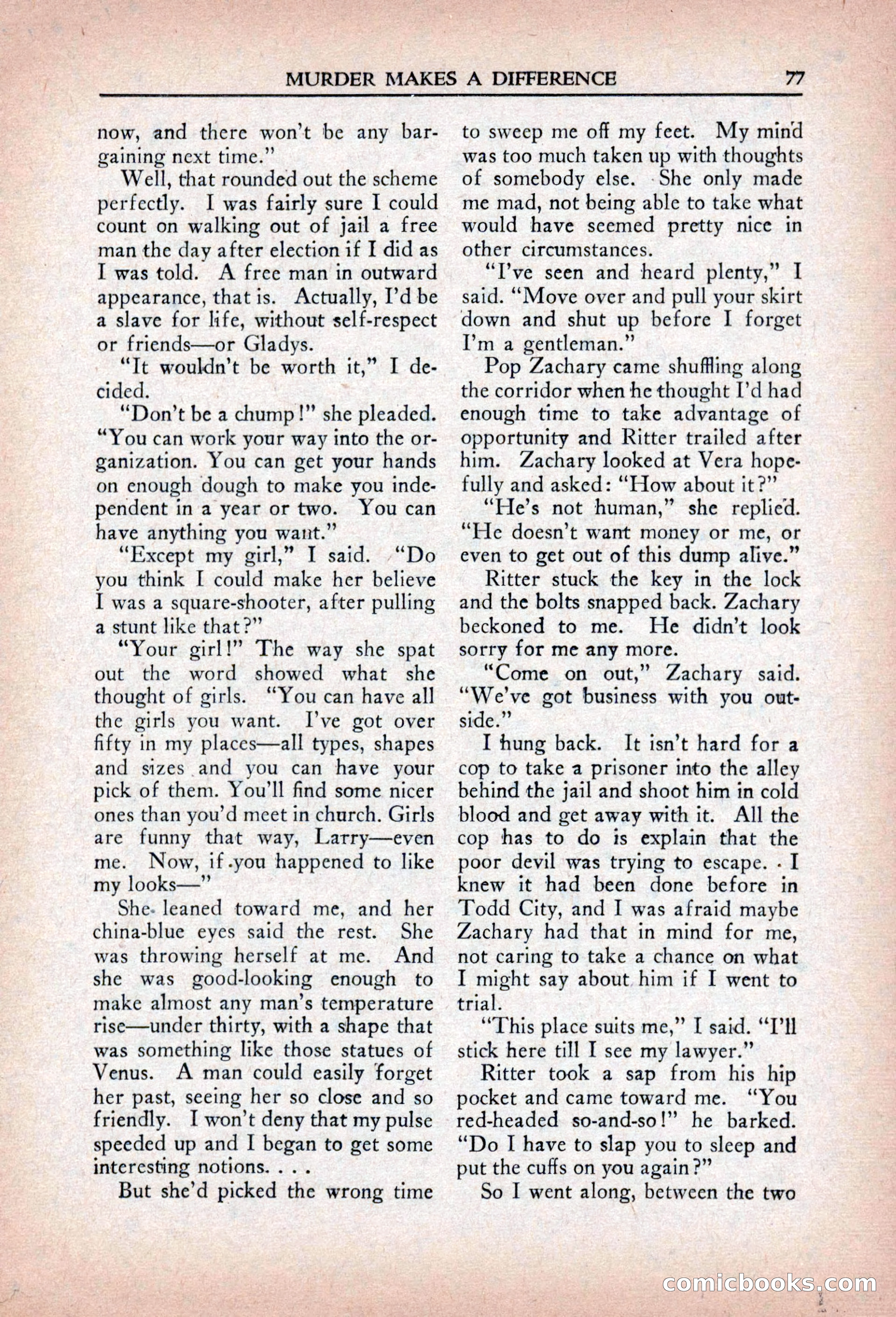 Private Detective Stories, April 1941 — page 79 of 132