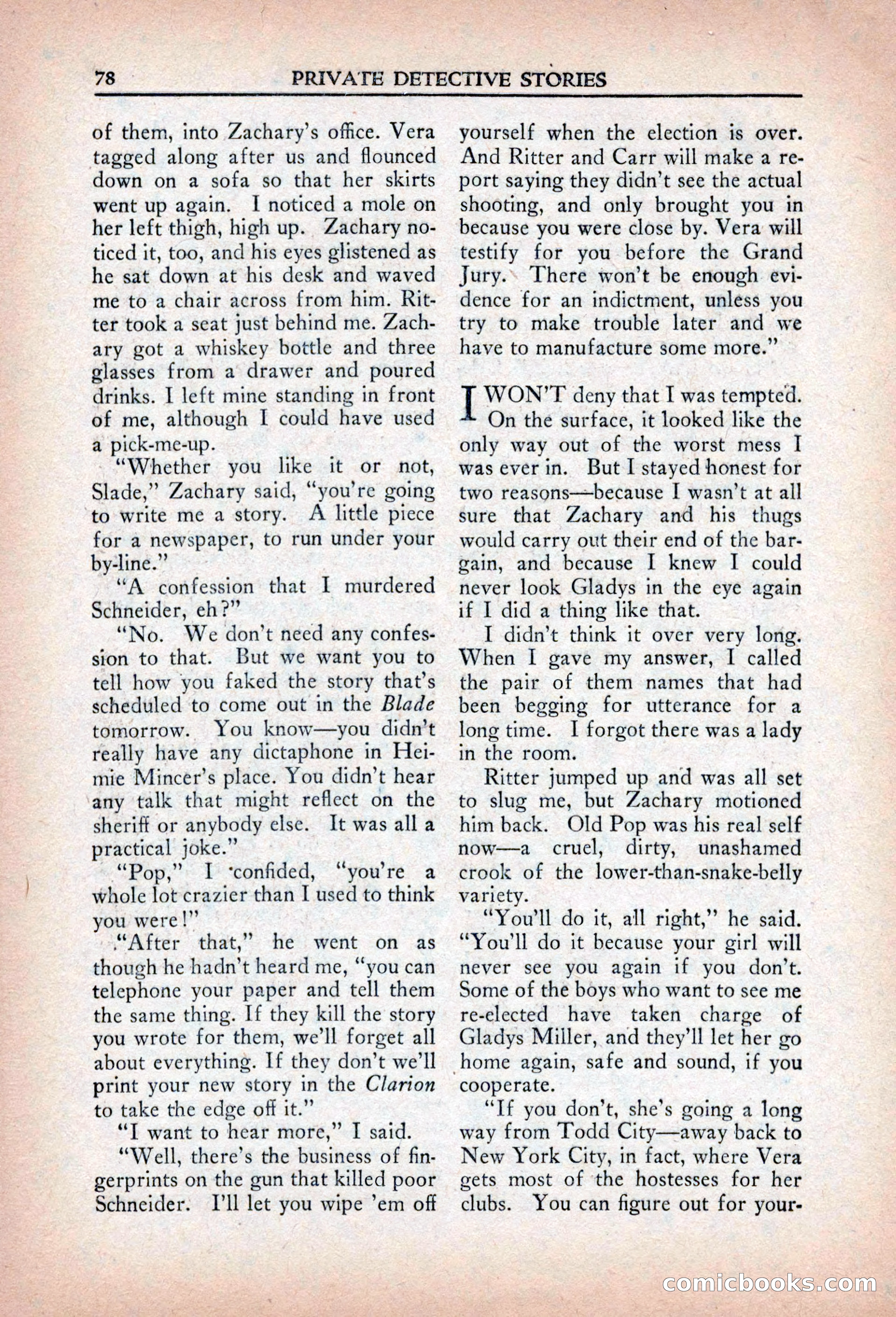 Private Detective Stories, April 1941 — page 80 of 132