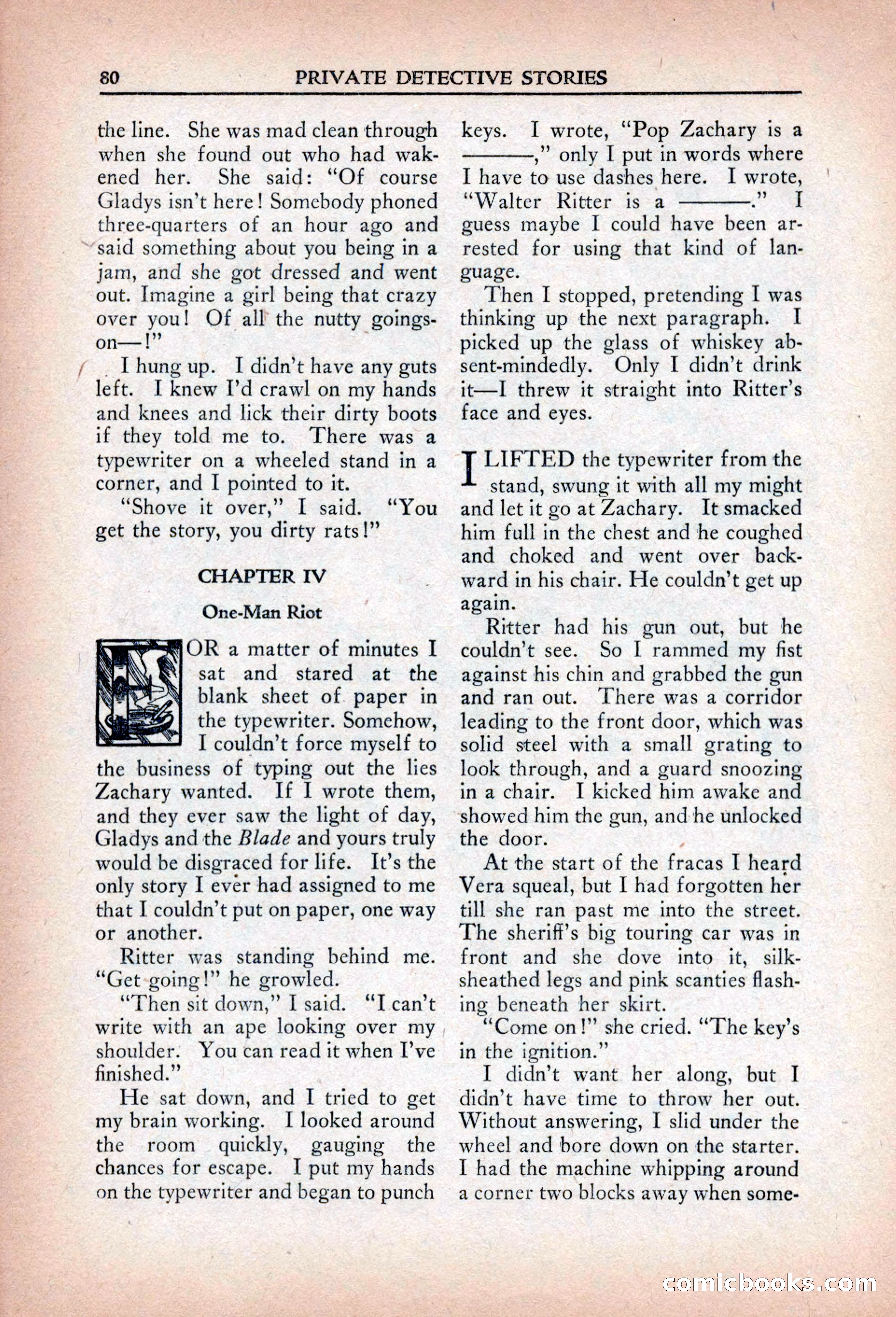 Private Detective Stories, April 1941 — page 82 of 132