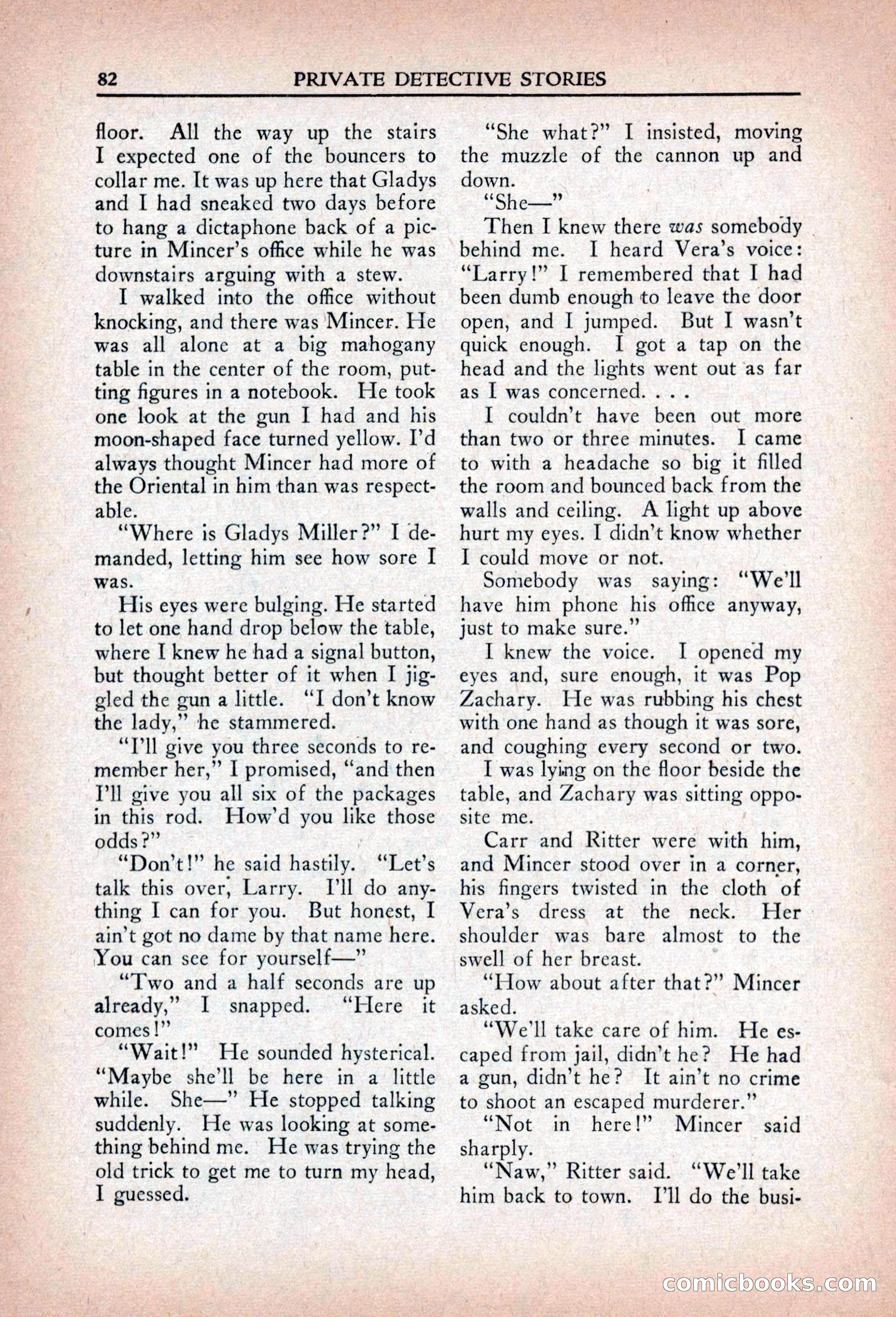 Private Detective Stories, April 1941 — page 84 of 132