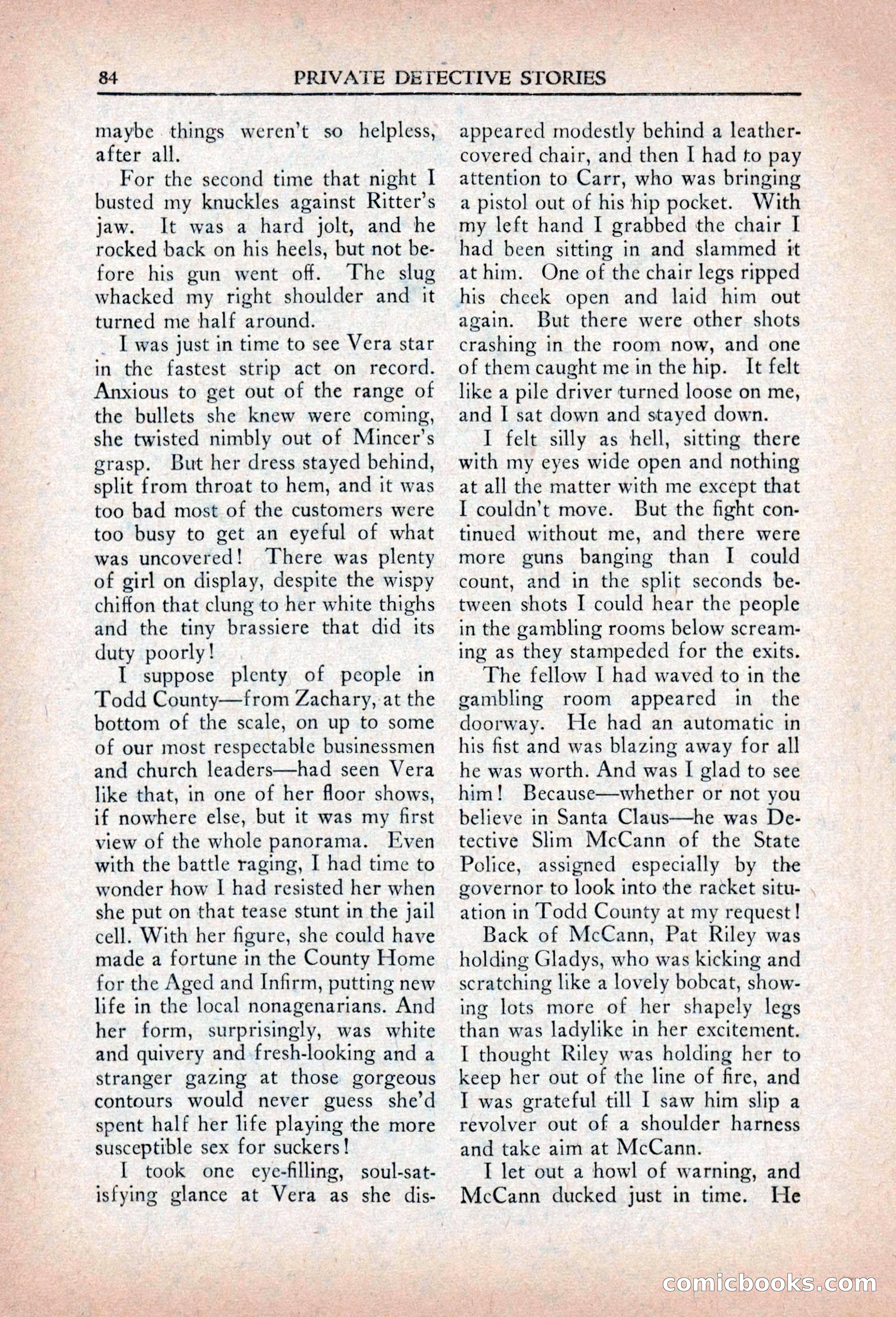 Private Detective Stories, April 1941 — page 86 of 132