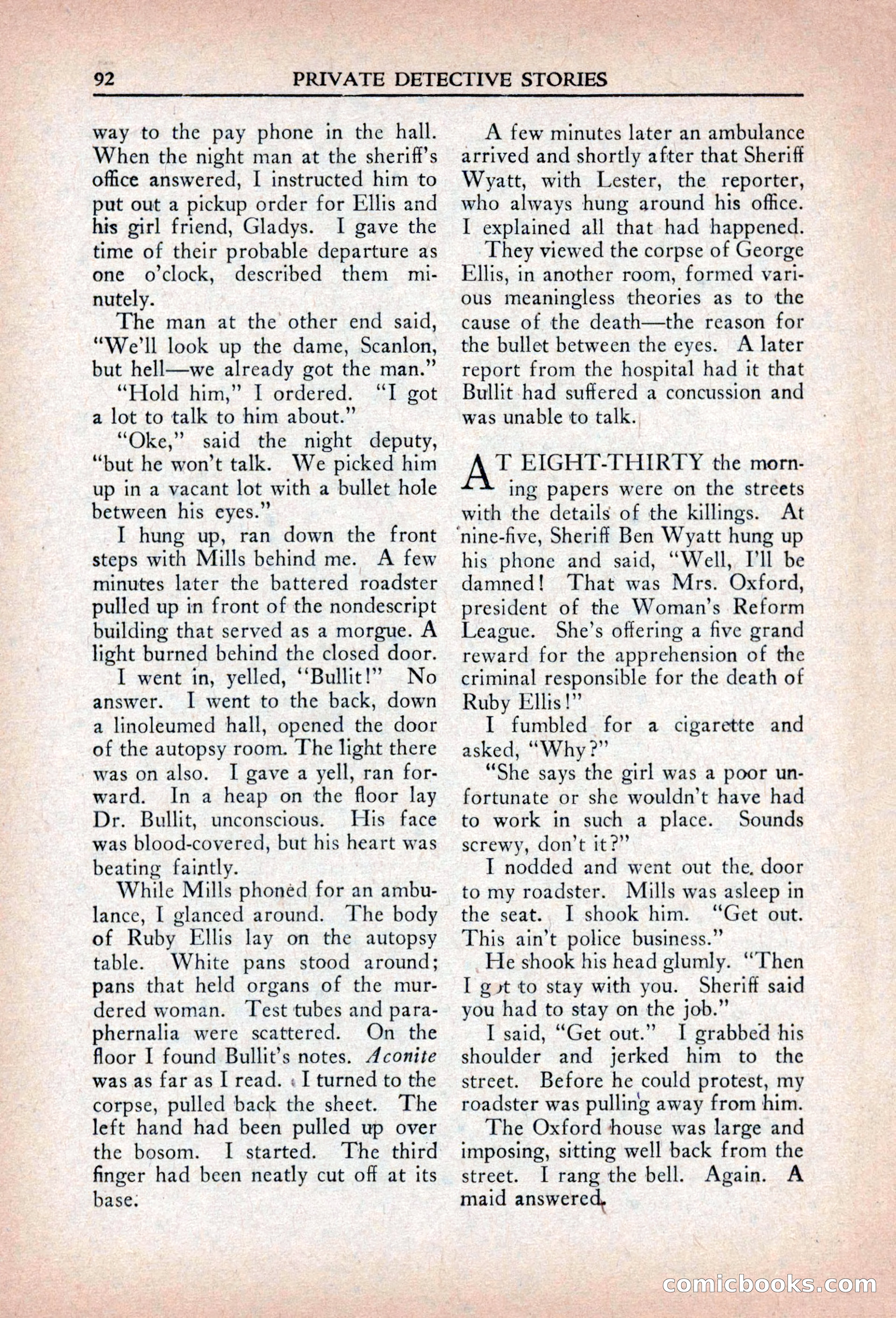 Private Detective Stories, April 1941 — page 94 of 132