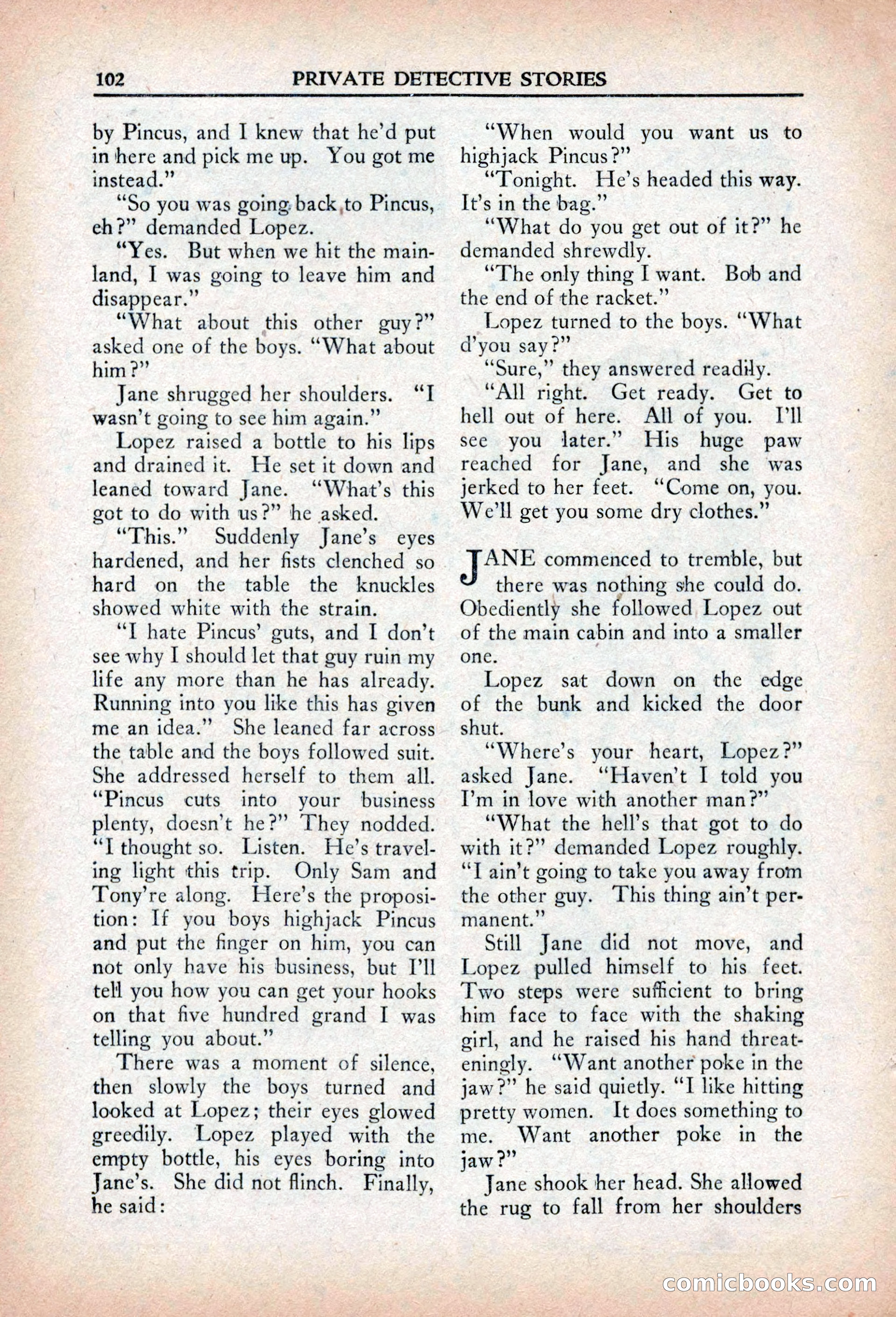 Private Detective Stories, April 1941 — page 104 of 132