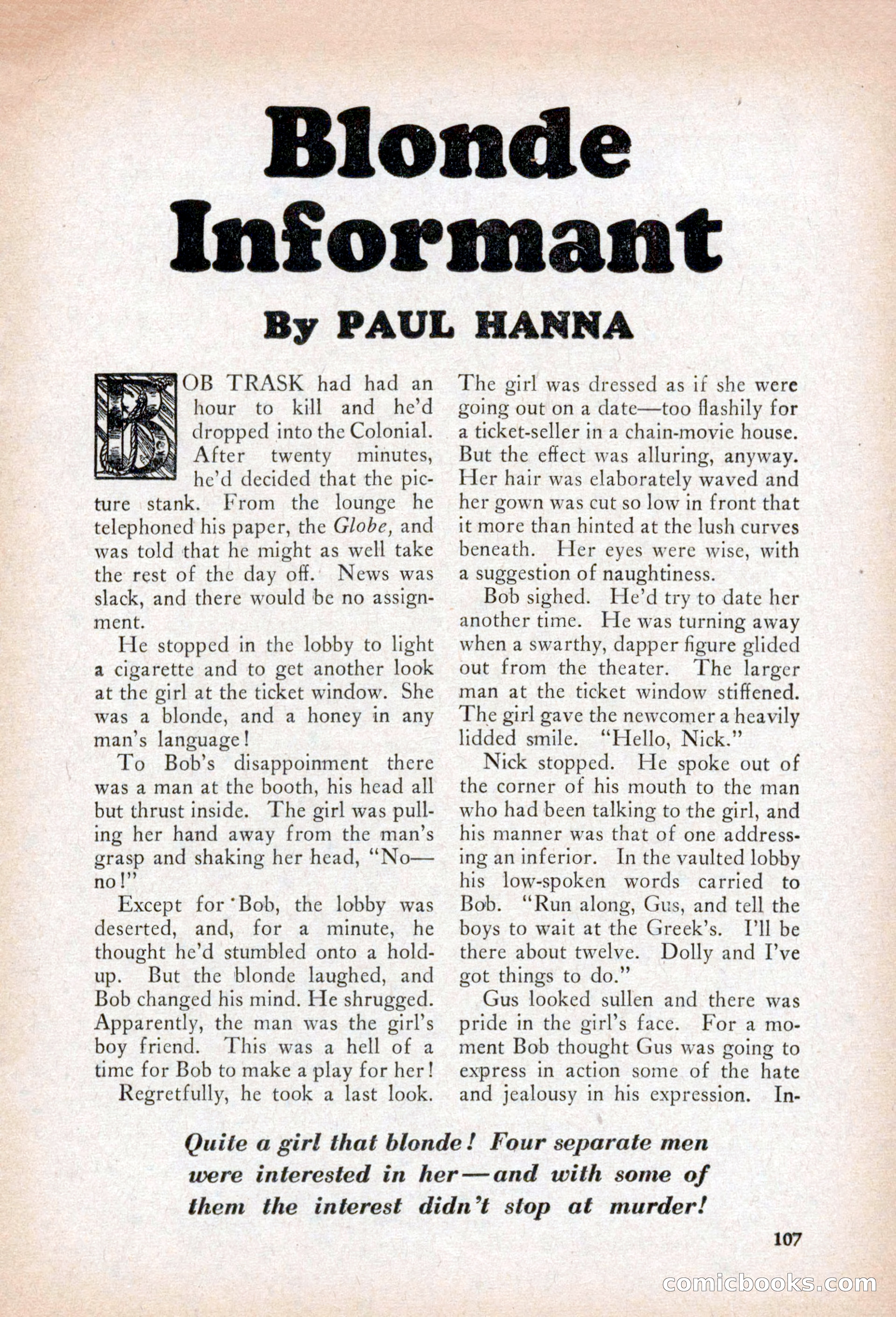 Private Detective Stories, April 1941 — page 109 of 132