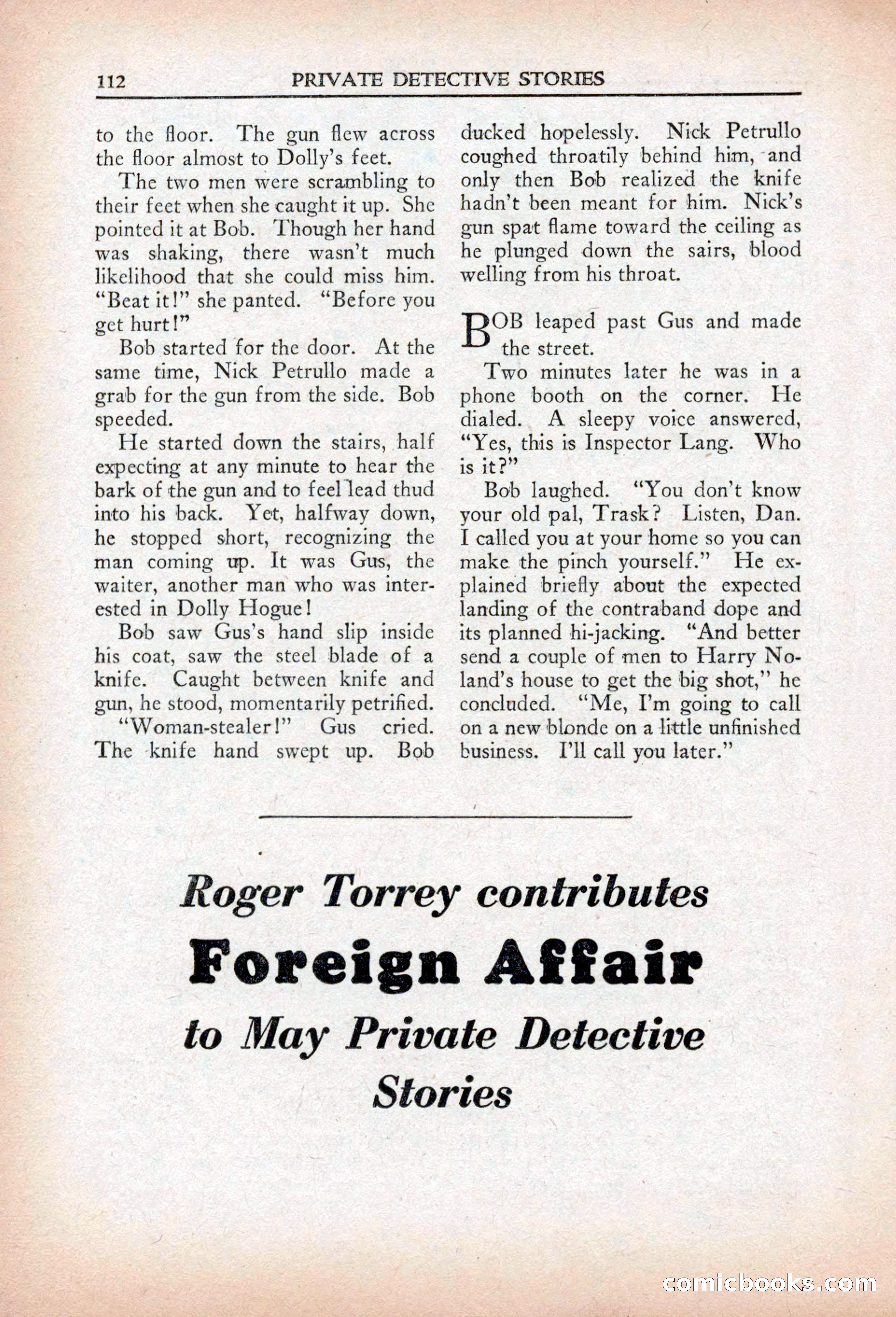 Private Detective Stories, April 1941 — page 114 of 132