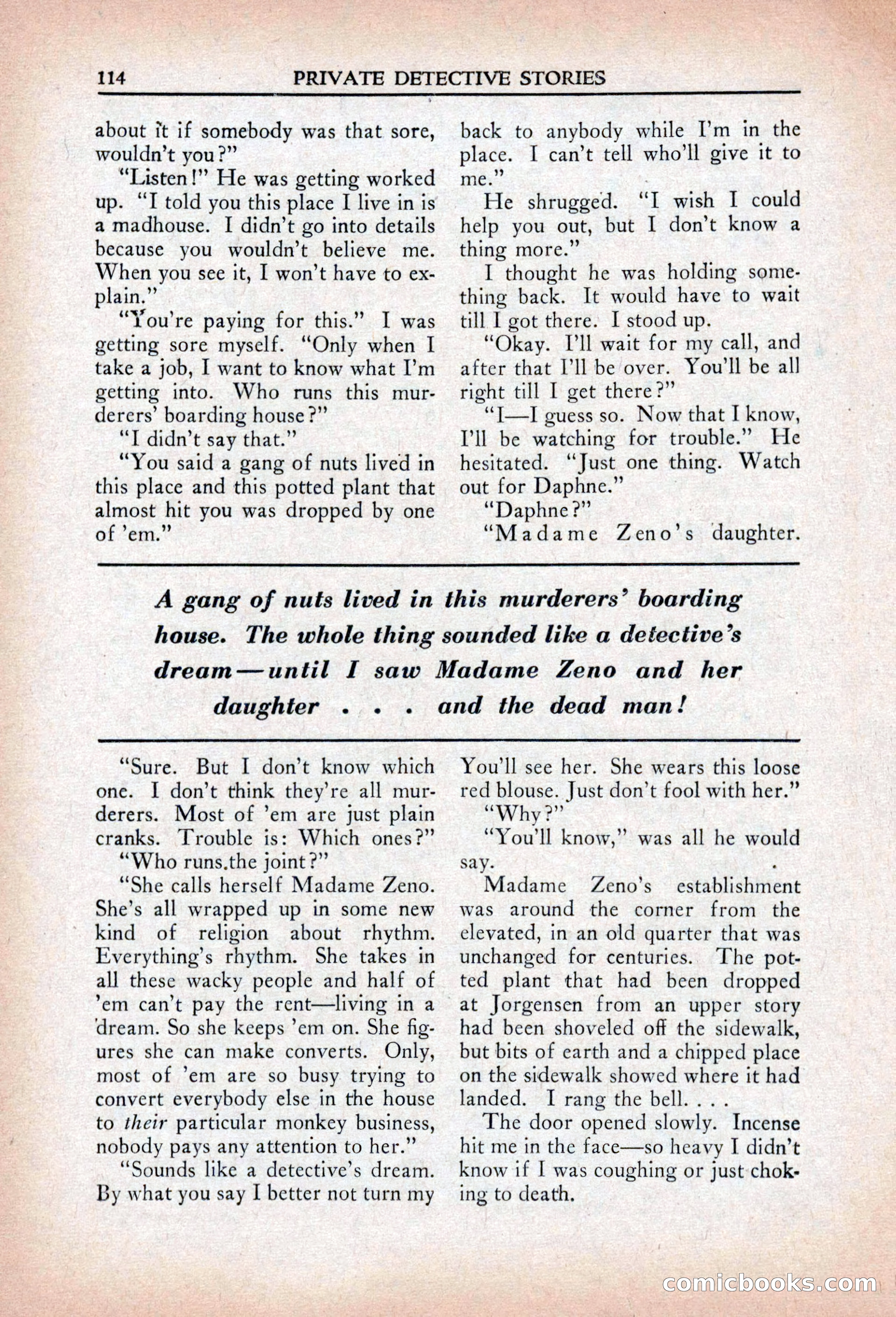 Private Detective Stories, April 1941 — page 116 of 132