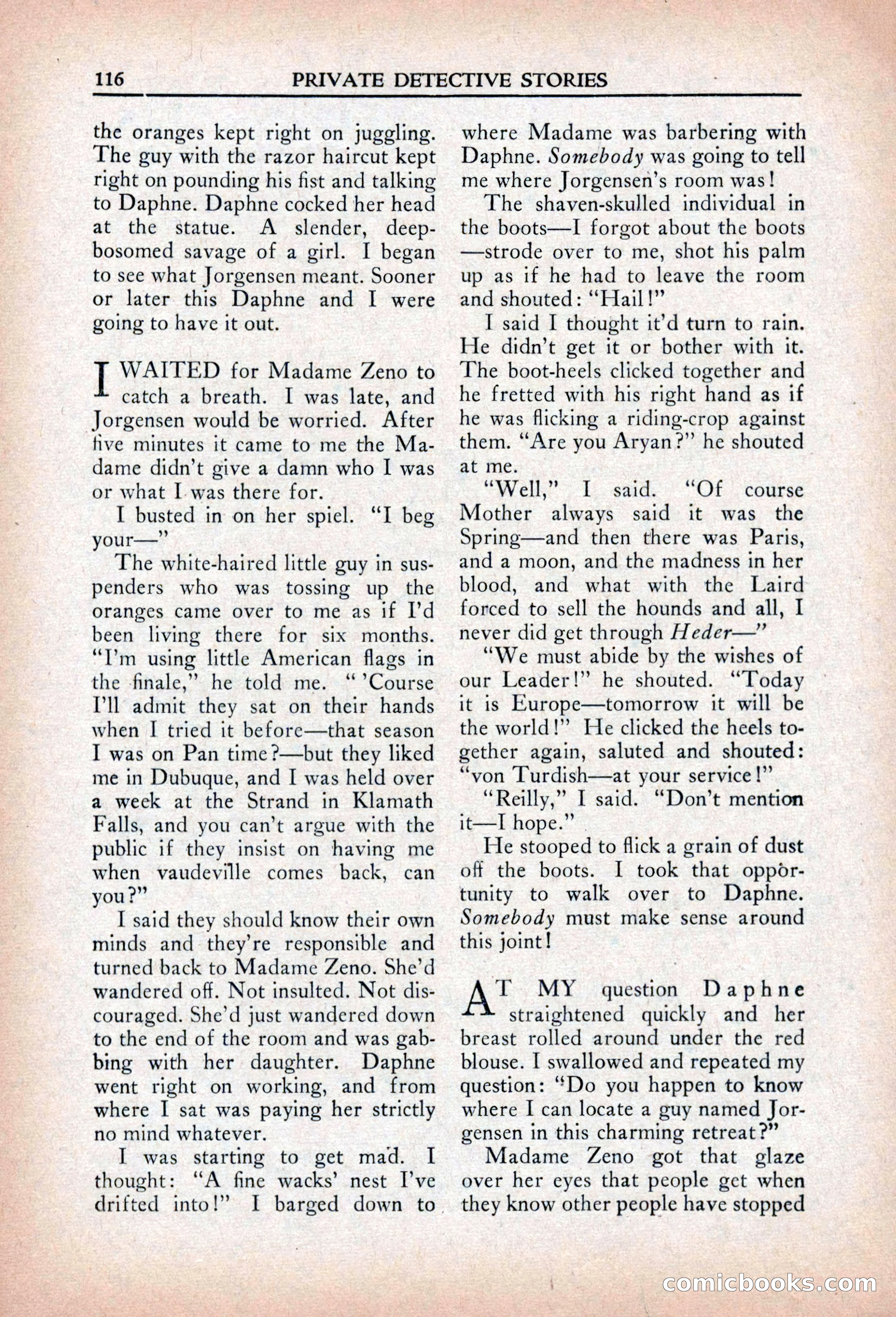 Private Detective Stories, April 1941 — page 118 of 132