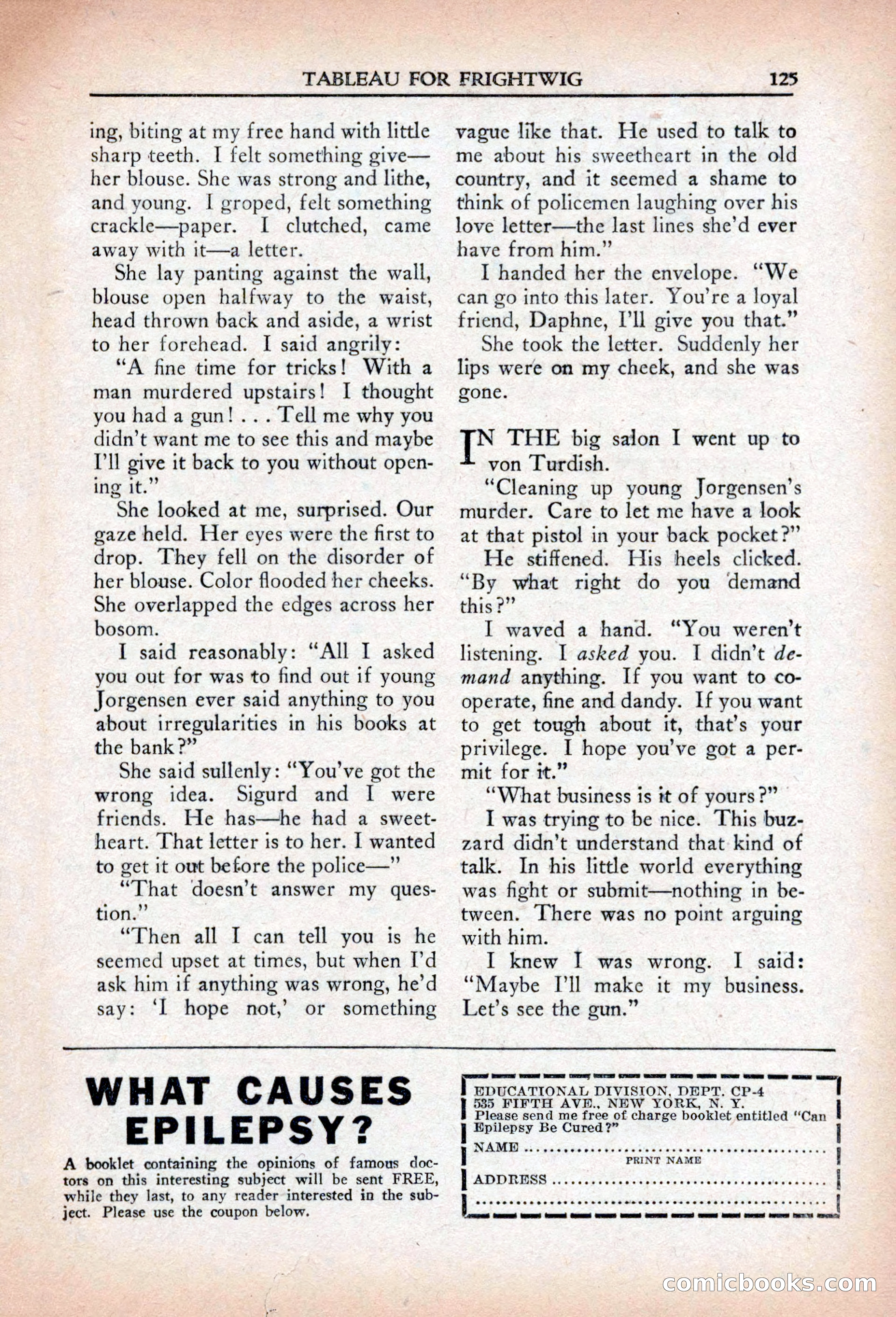 Private Detective Stories, April 1941 — page 127 of 132