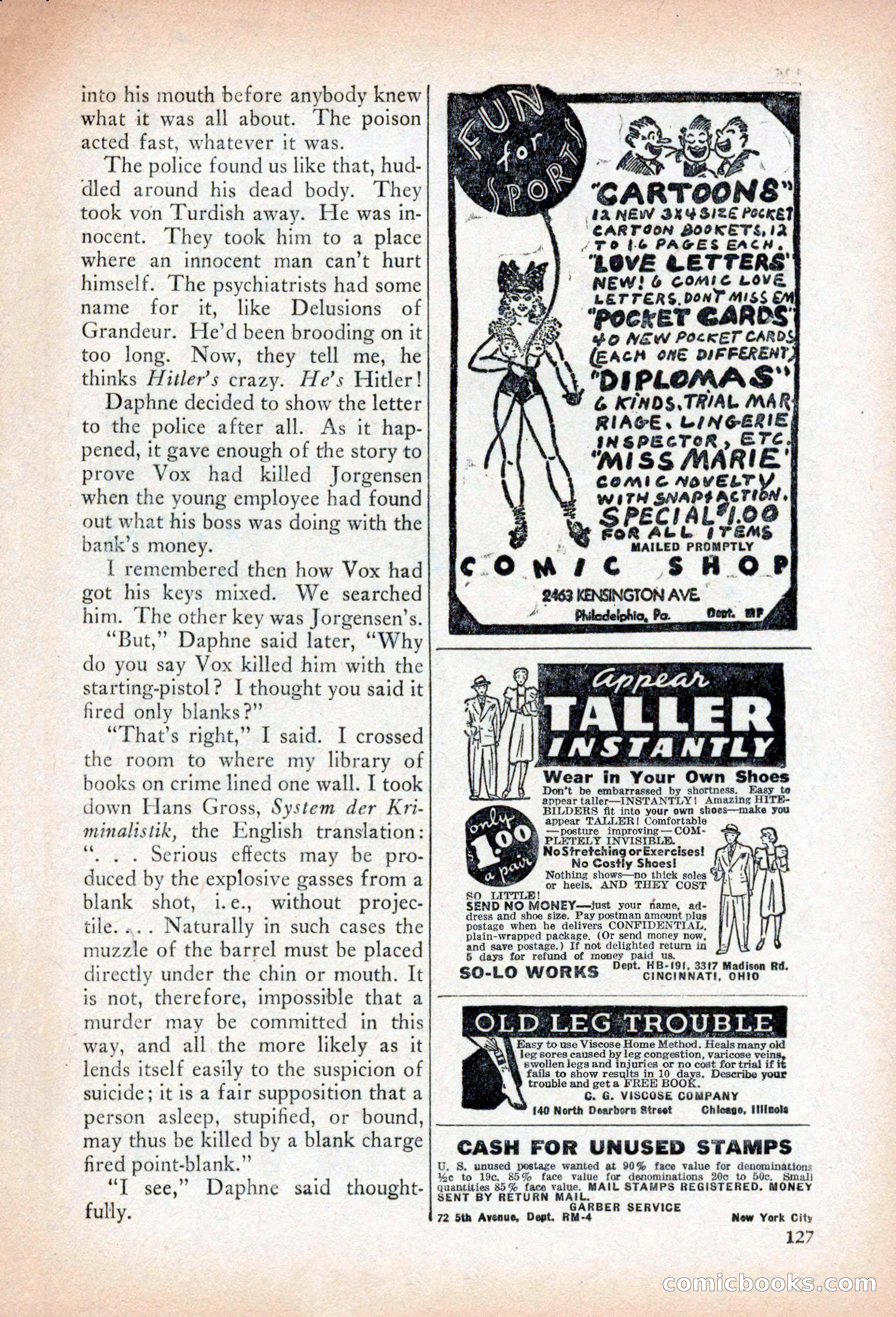 Private Detective Stories, April 1941 — page 129 of 132