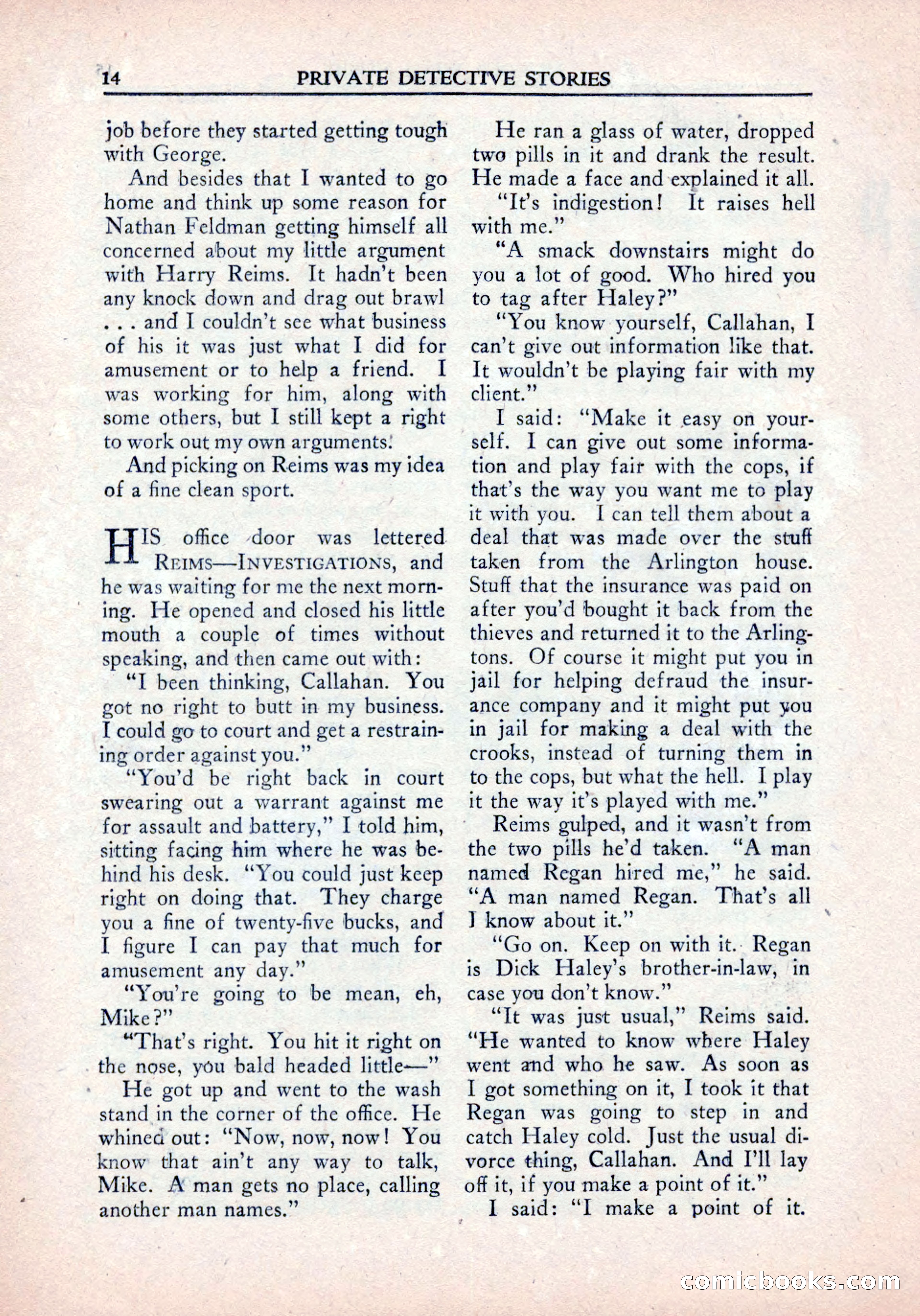 Private Detective Stories, January 1942 — page 16 of 132
