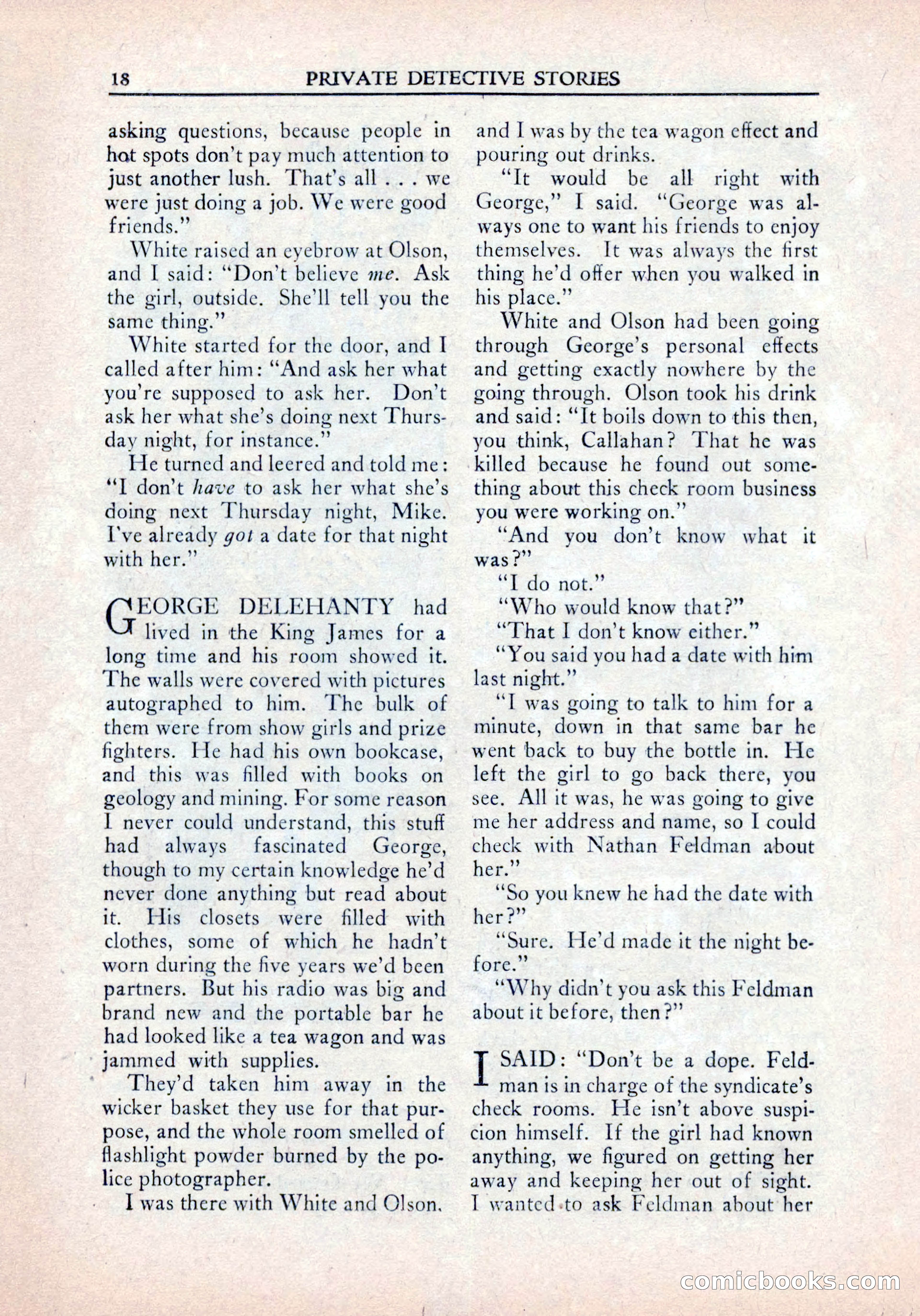 Private Detective Stories, January 1942 — page 20 of 132