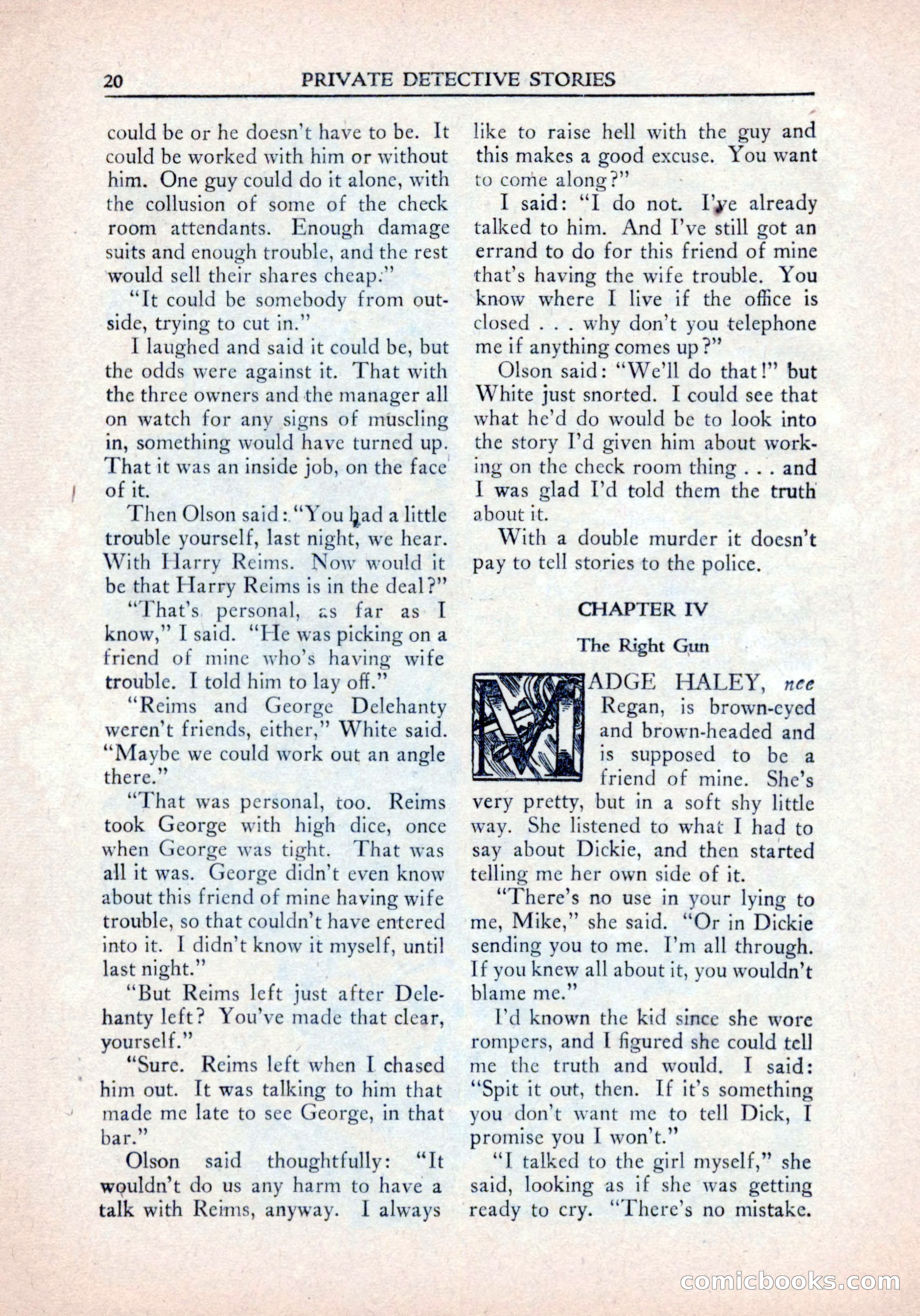 Private Detective Stories, January 1942 — page 22 of 132