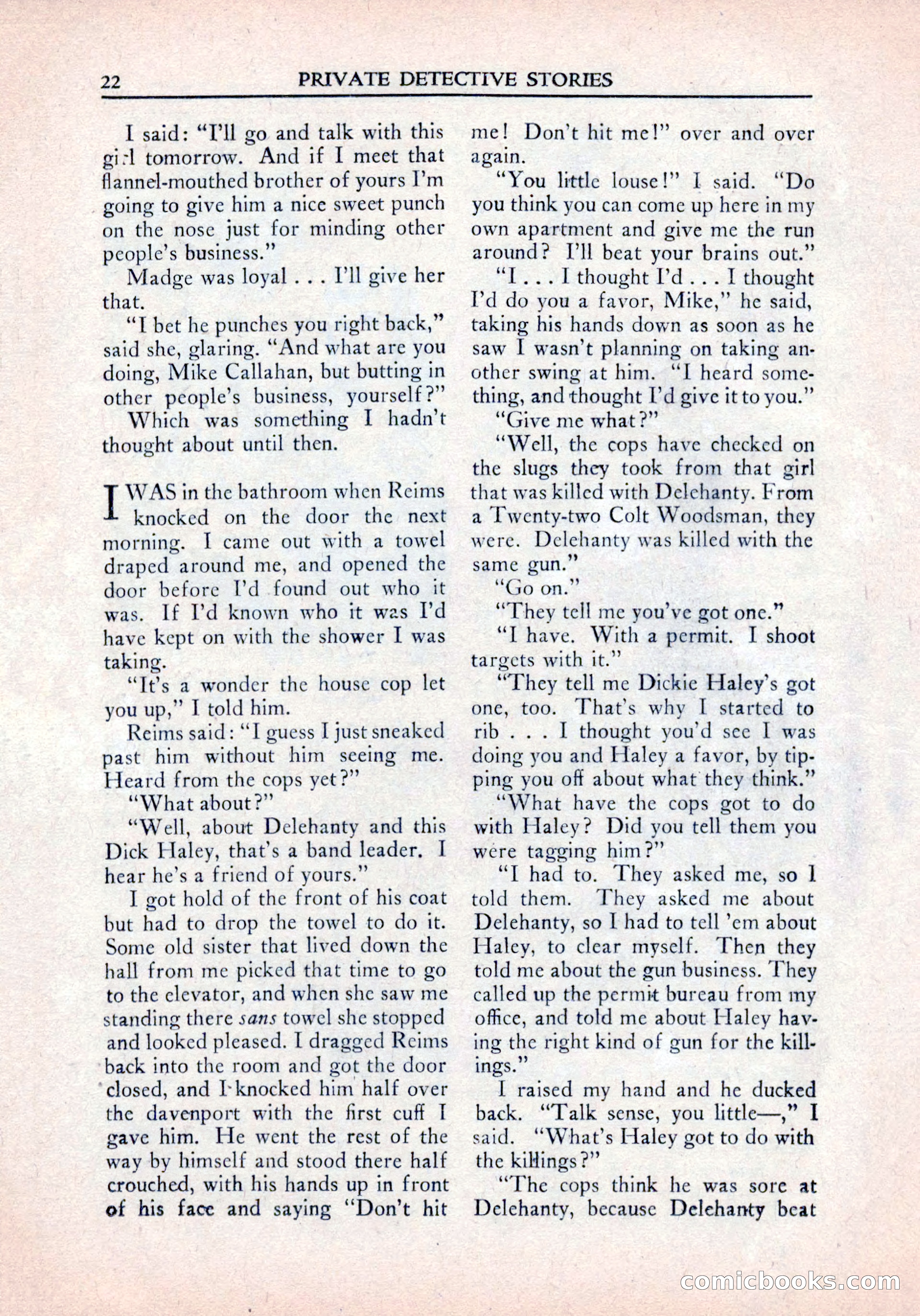 Private Detective Stories, January 1942 — page 24 of 132