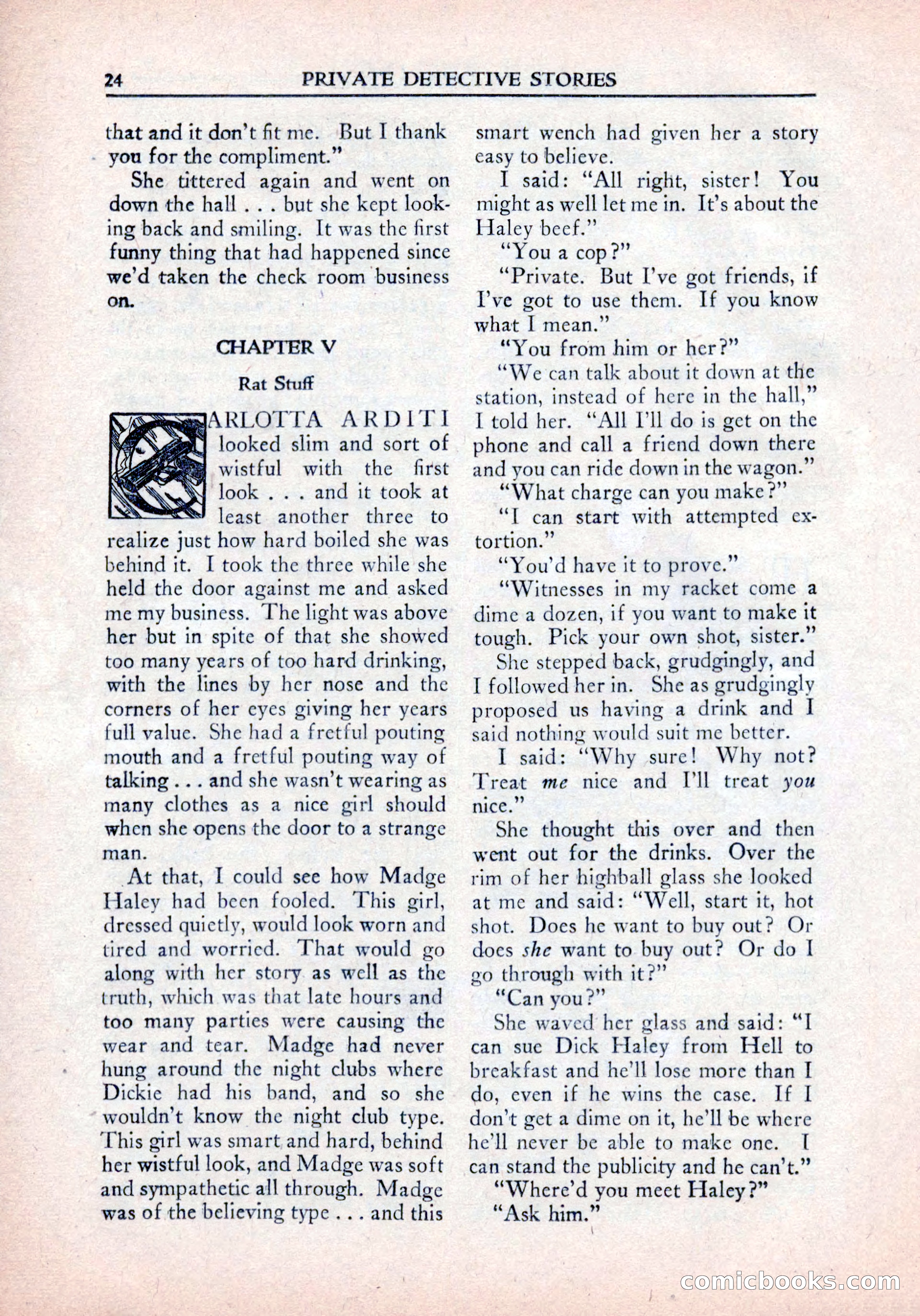 Private Detective Stories, January 1942 — page 26 of 132