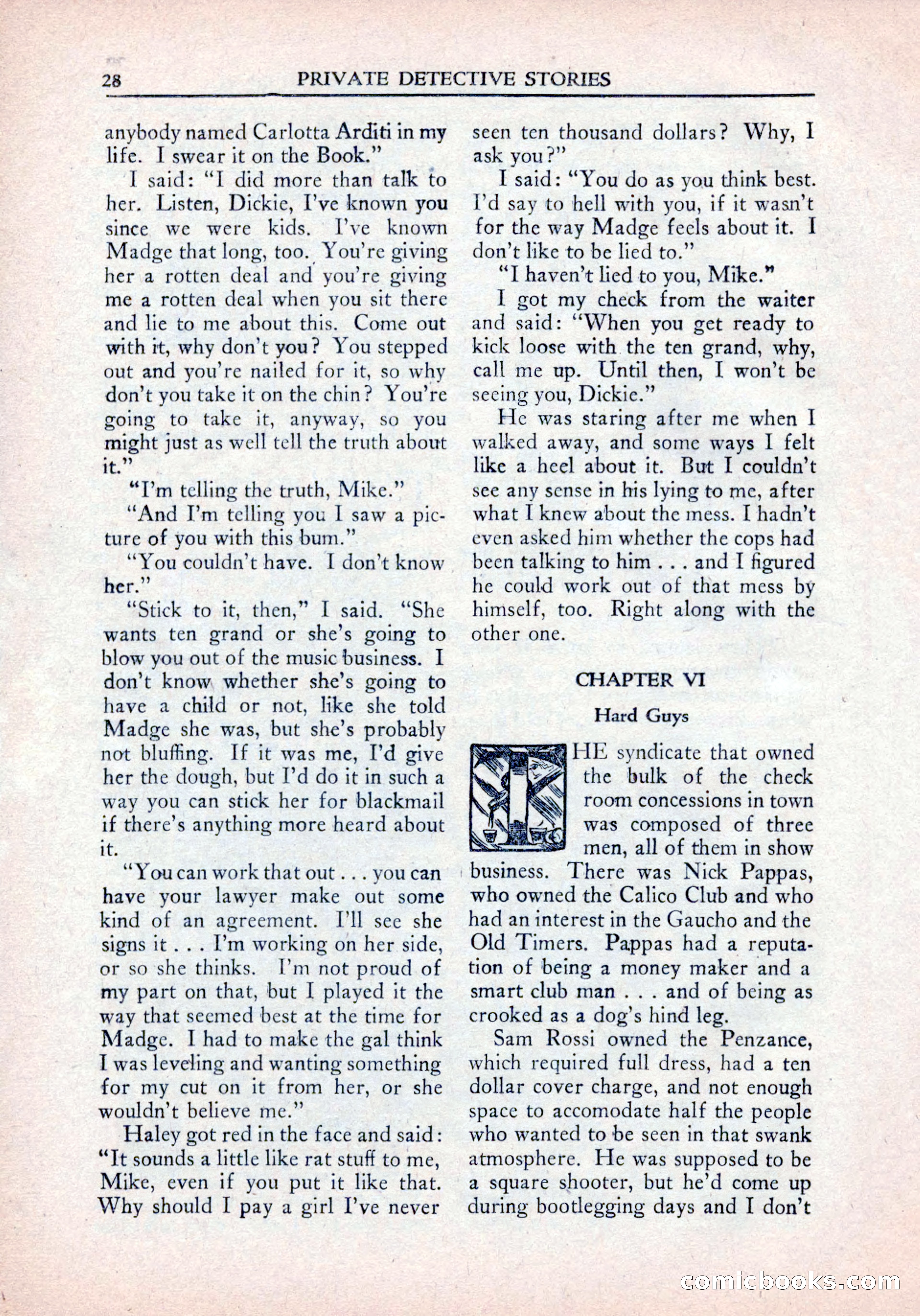Private Detective Stories, January 1942 — page 30 of 132