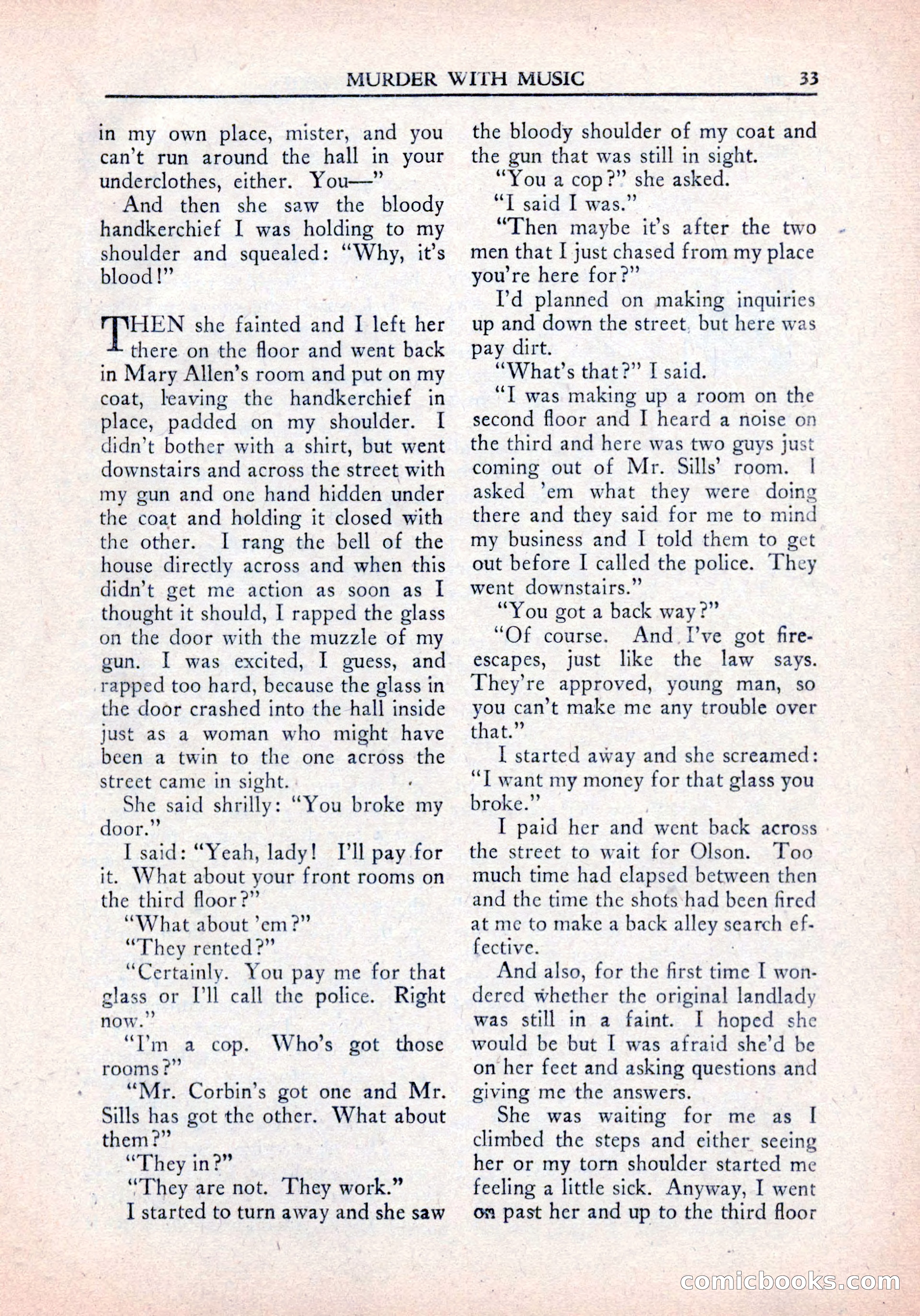Private Detective Stories, January 1942 — page 35 of 132