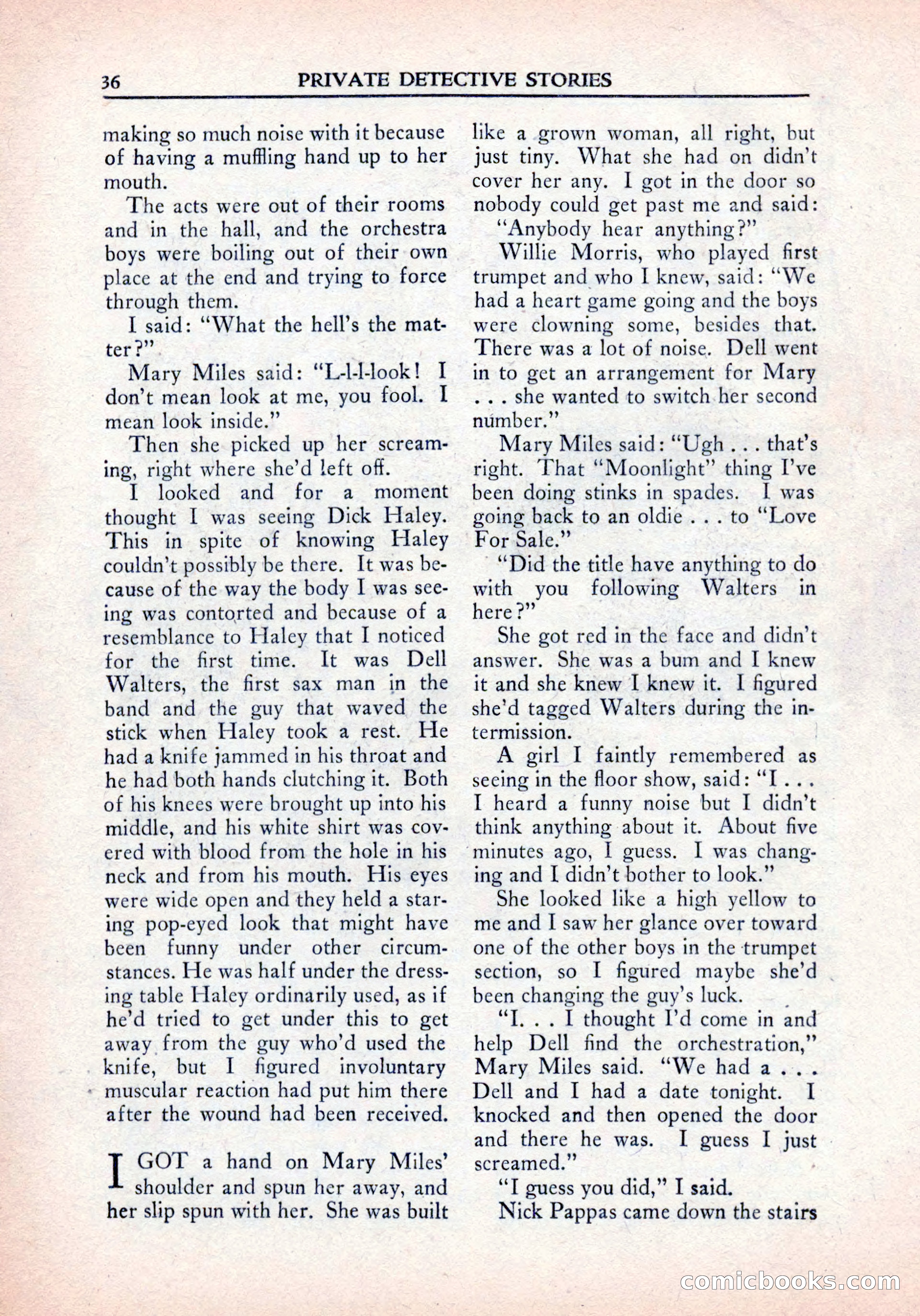 Private Detective Stories, January 1942 — page 38 of 132