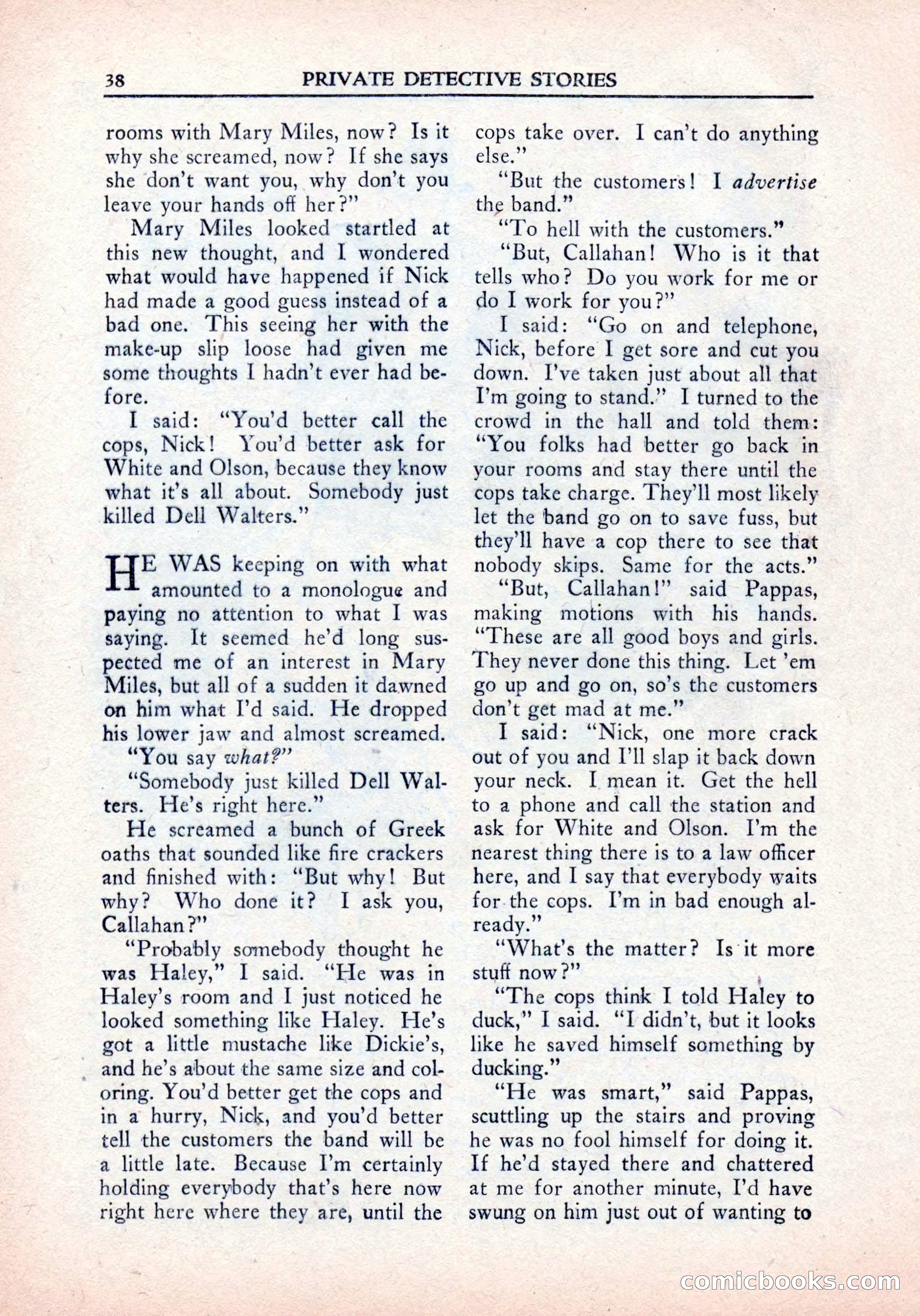 Private Detective Stories, January 1942 — page 40 of 132