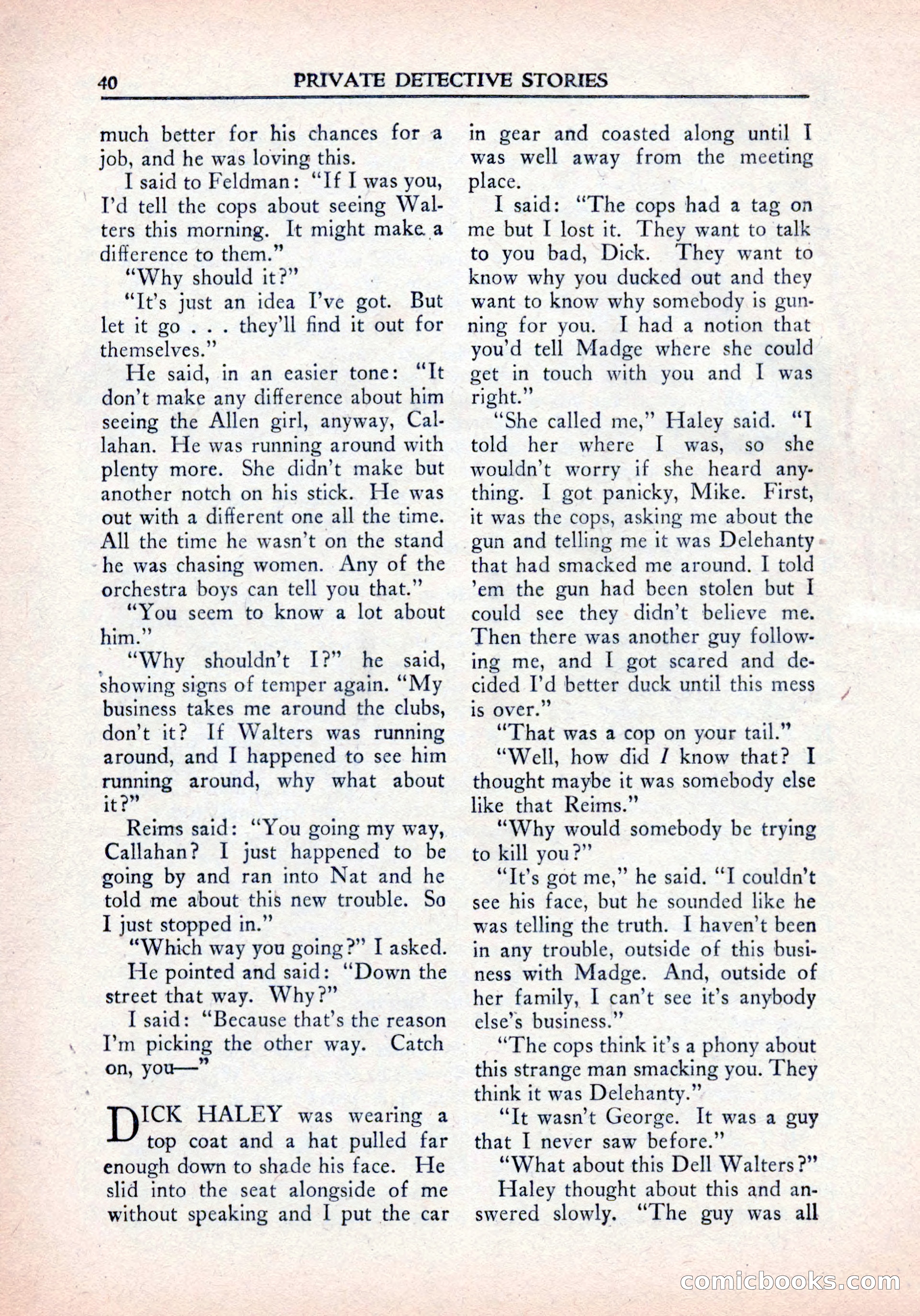 Private Detective Stories, January 1942 — page 42 of 132