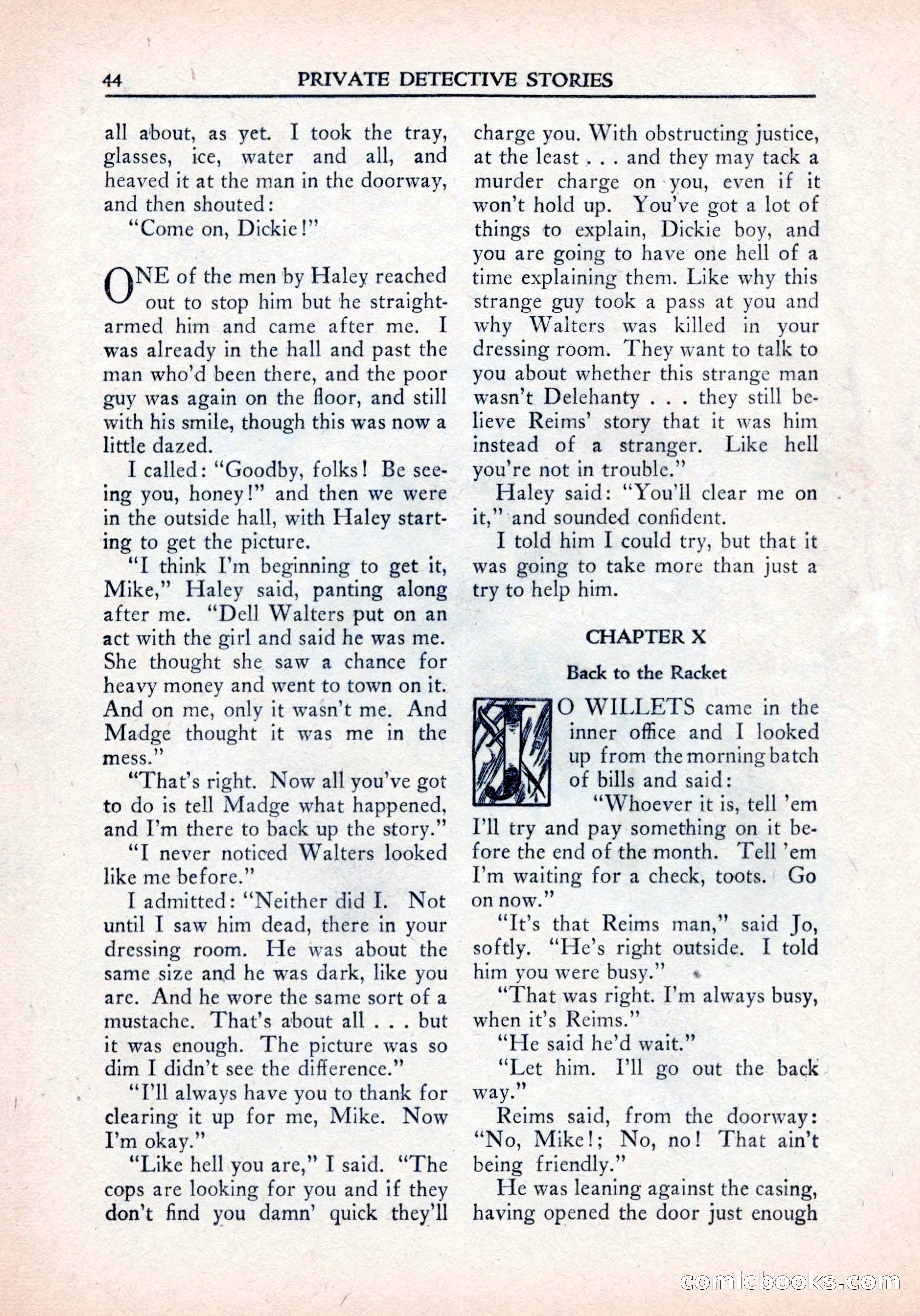 Private Detective Stories, January 1942 — page 46 of 132