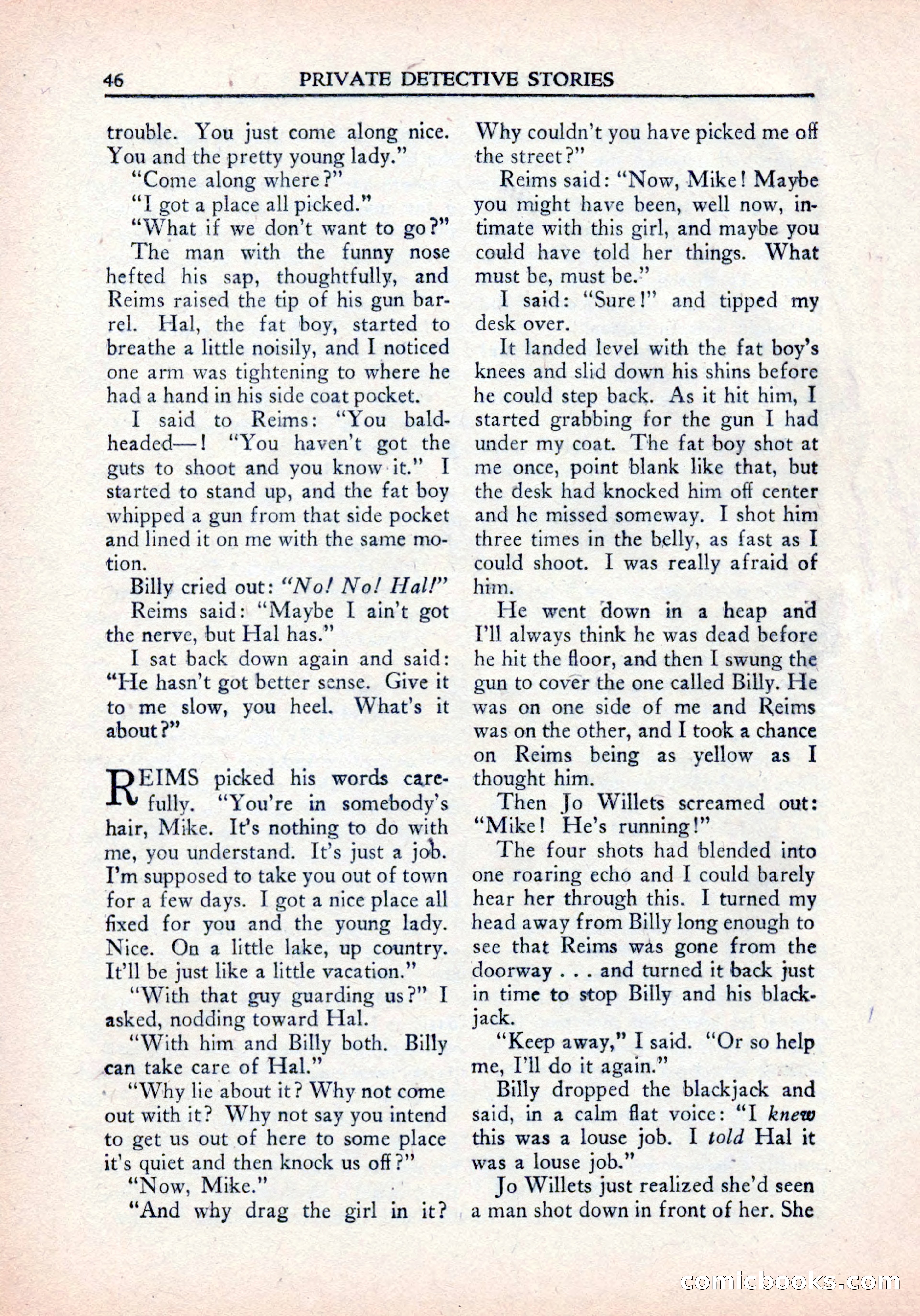 Private Detective Stories, January 1942 — page 48 of 132