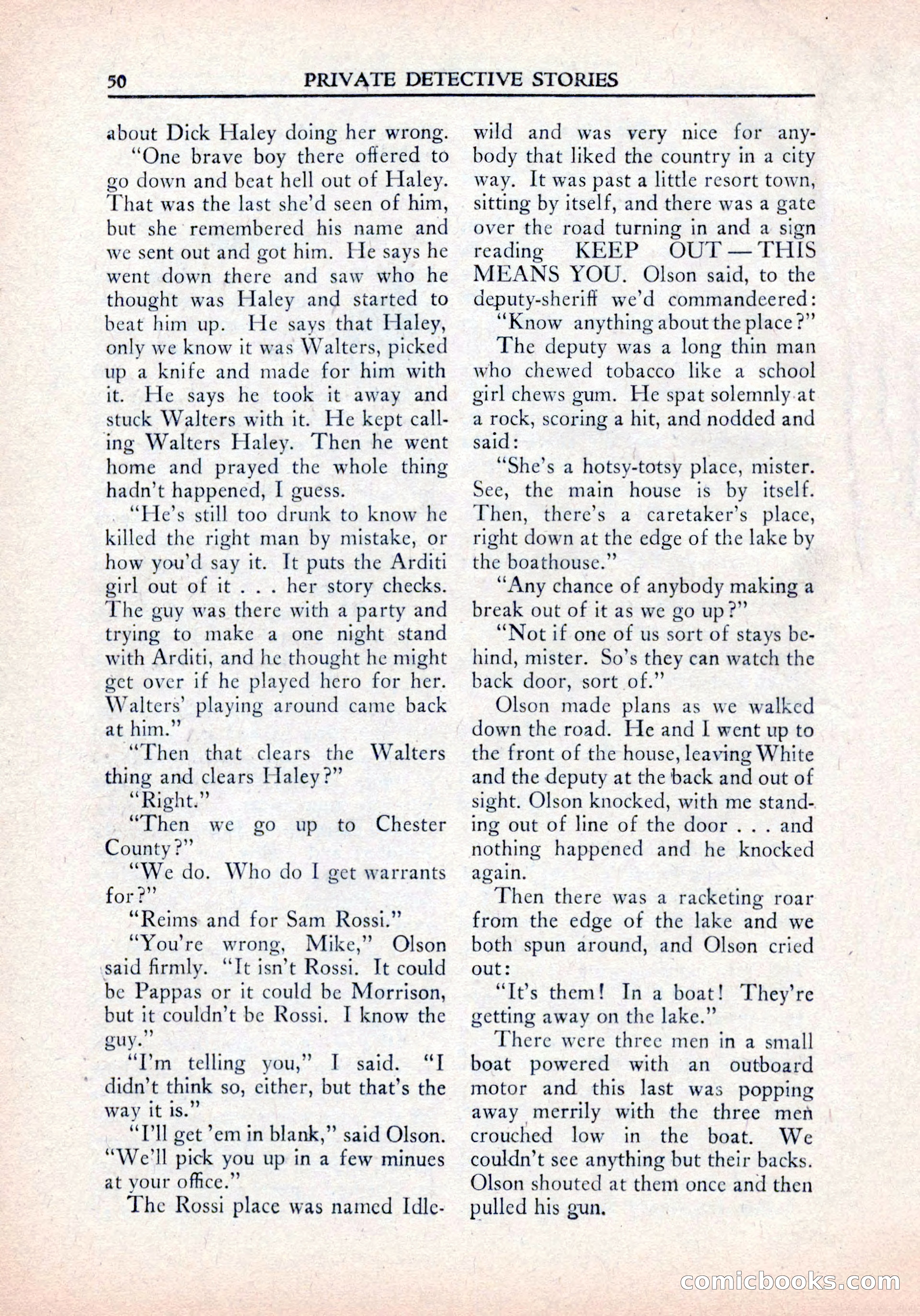 Private Detective Stories, January 1942 — page 52 of 132