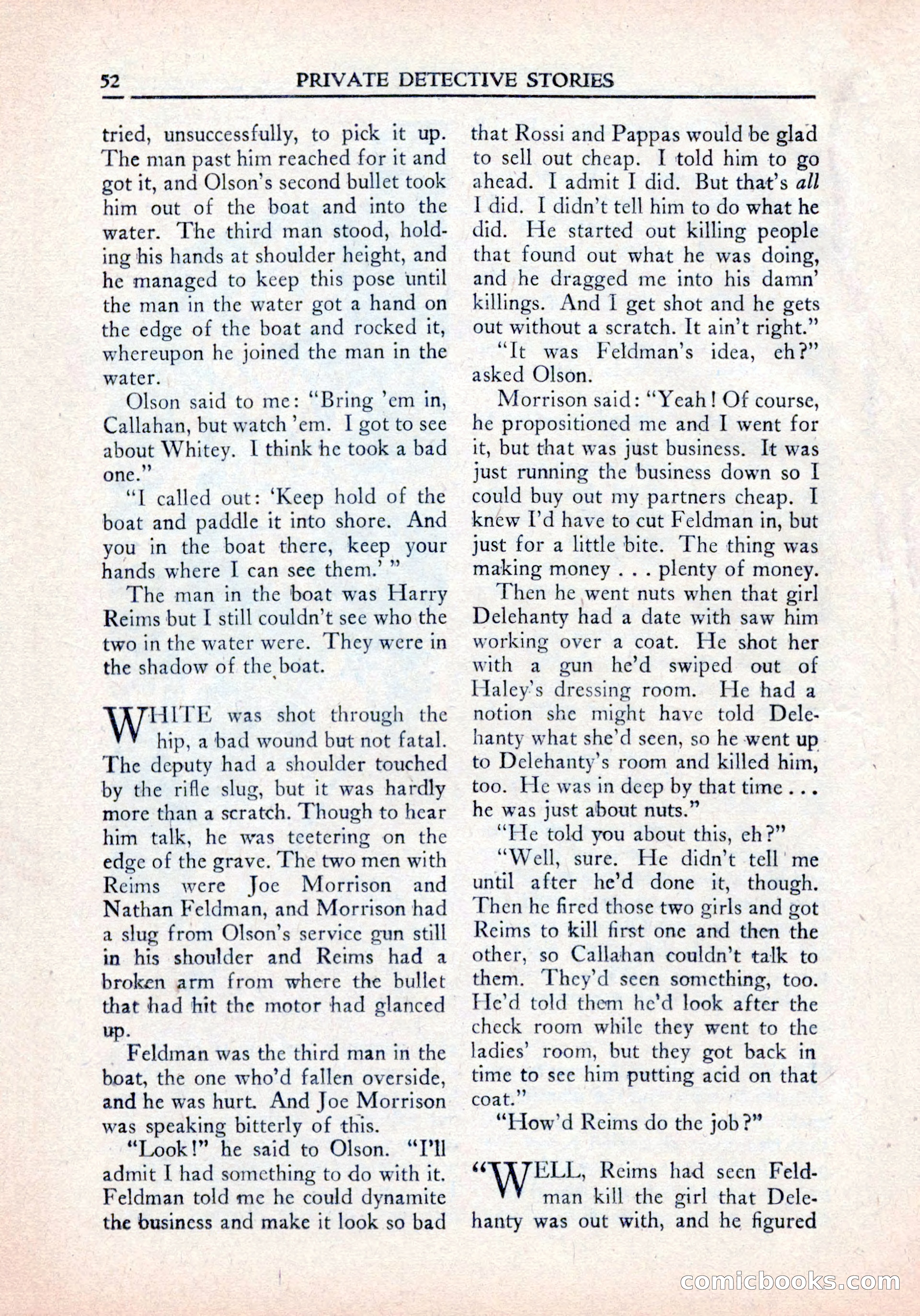 Private Detective Stories, January 1942 — page 54 of 132