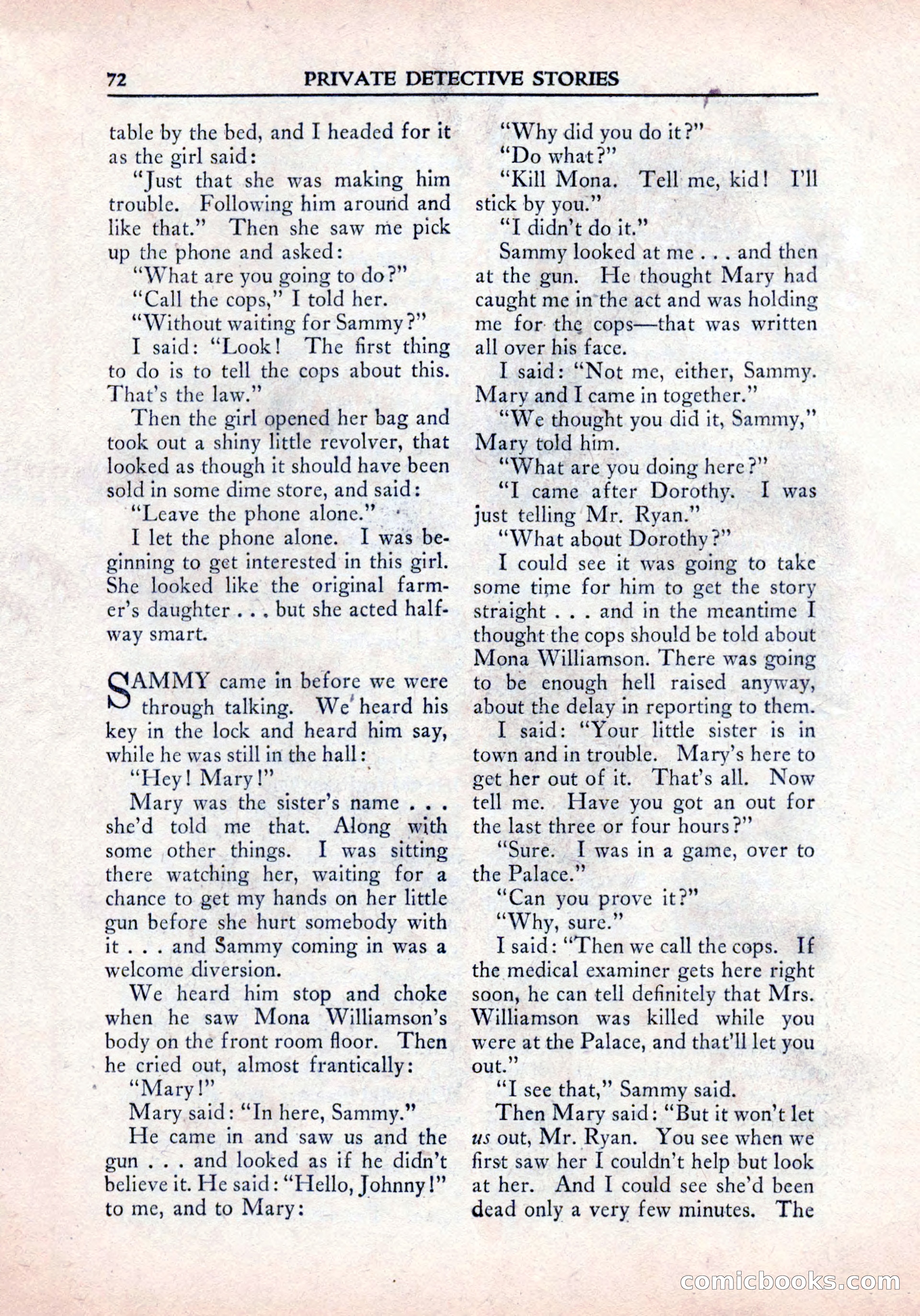 Private Detective Stories, January 1942 — page 74 of 132