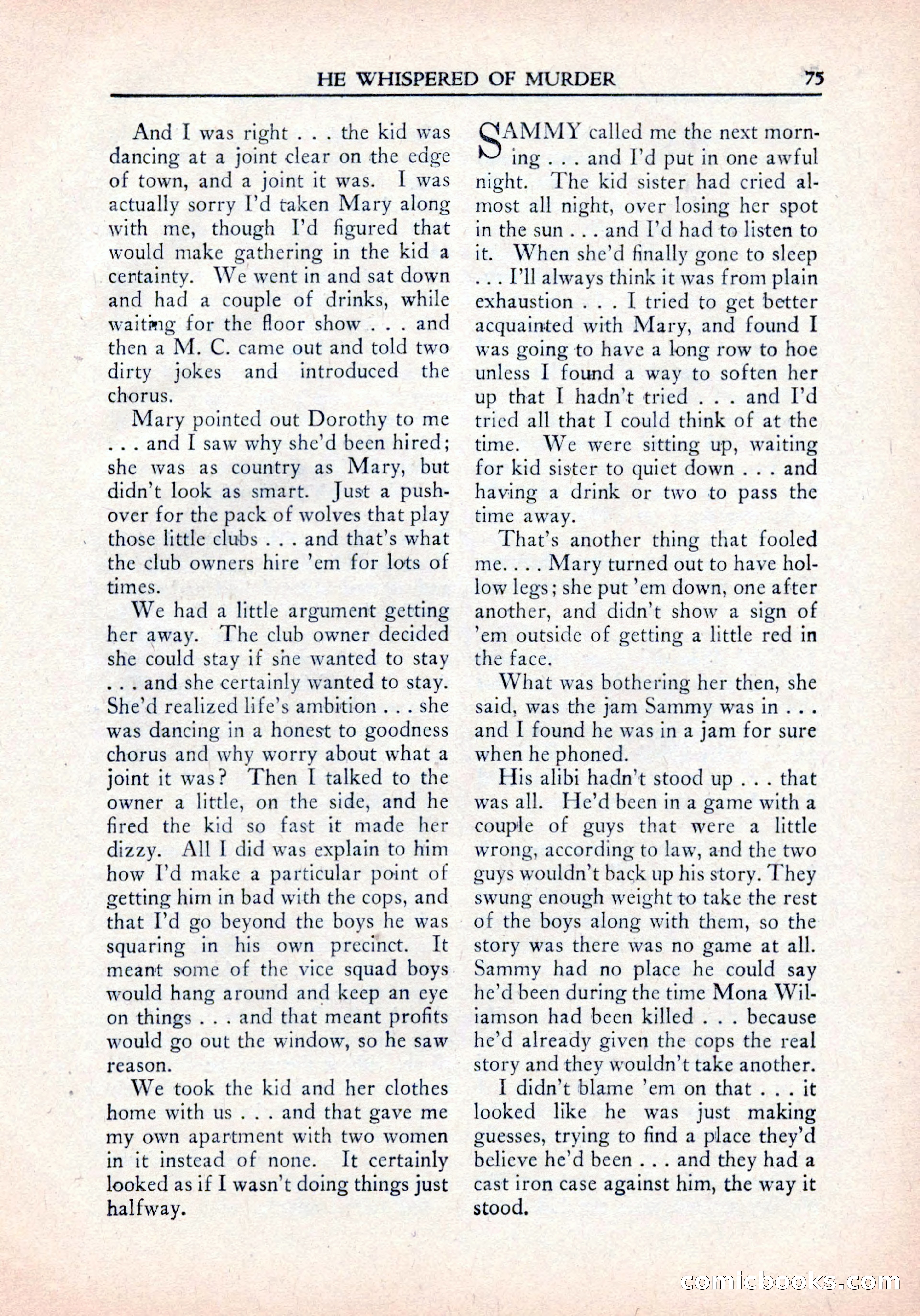 Private Detective Stories, January 1942 — page 77 of 132