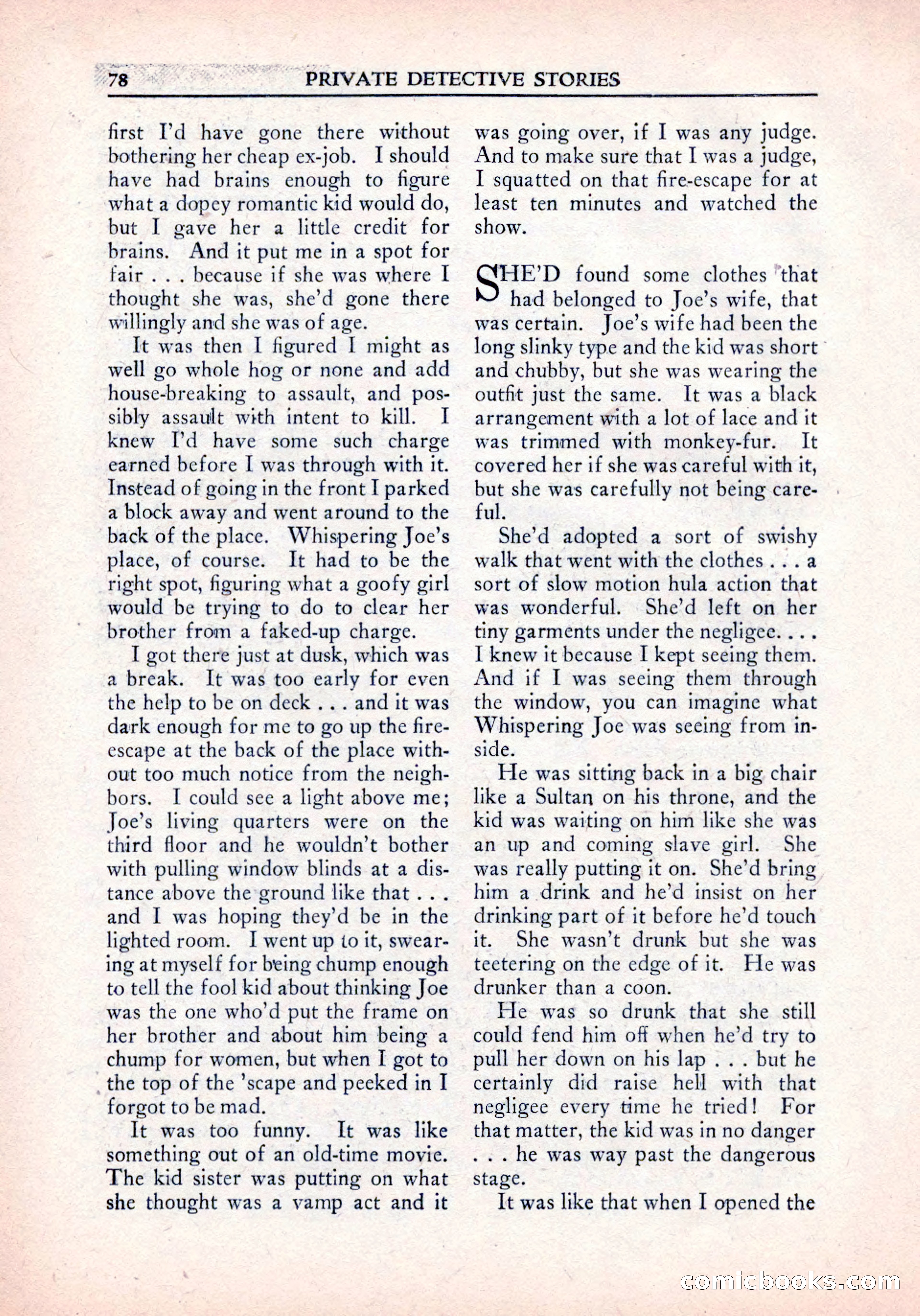 Private Detective Stories, January 1942 — page 80 of 132