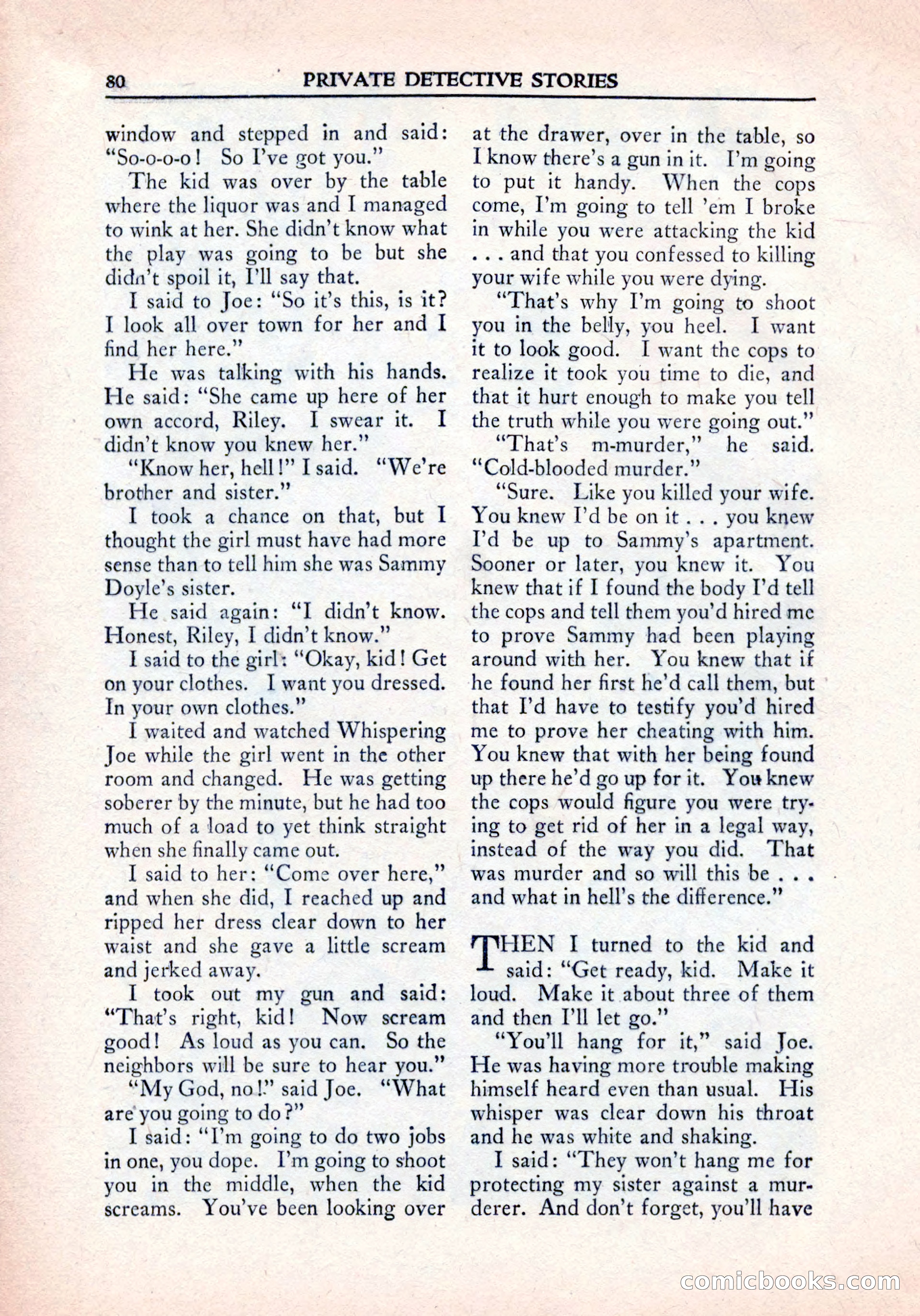 Private Detective Stories, January 1942 — page 82 of 132