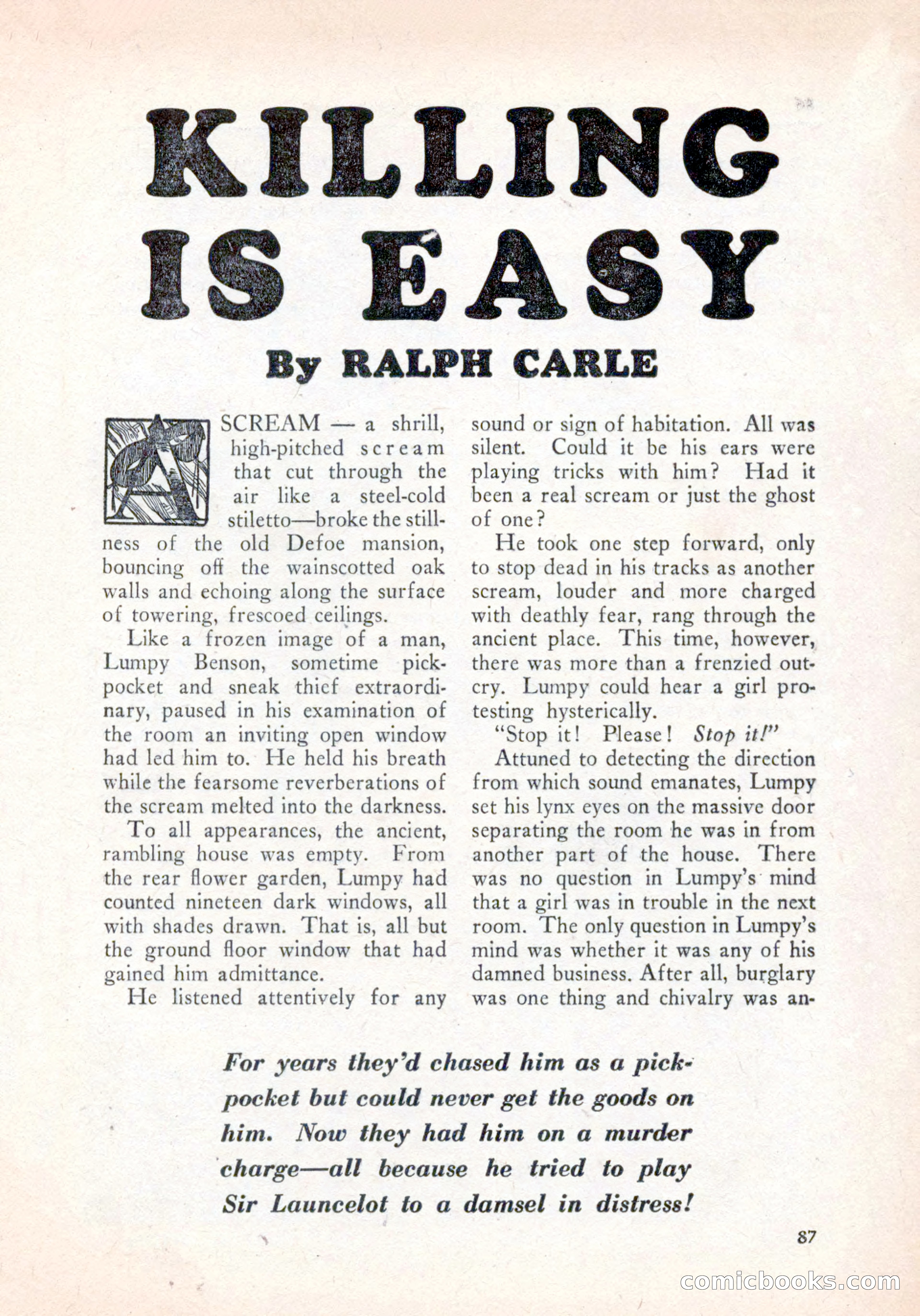 Private Detective Stories, January 1942 — page 89 of 132
