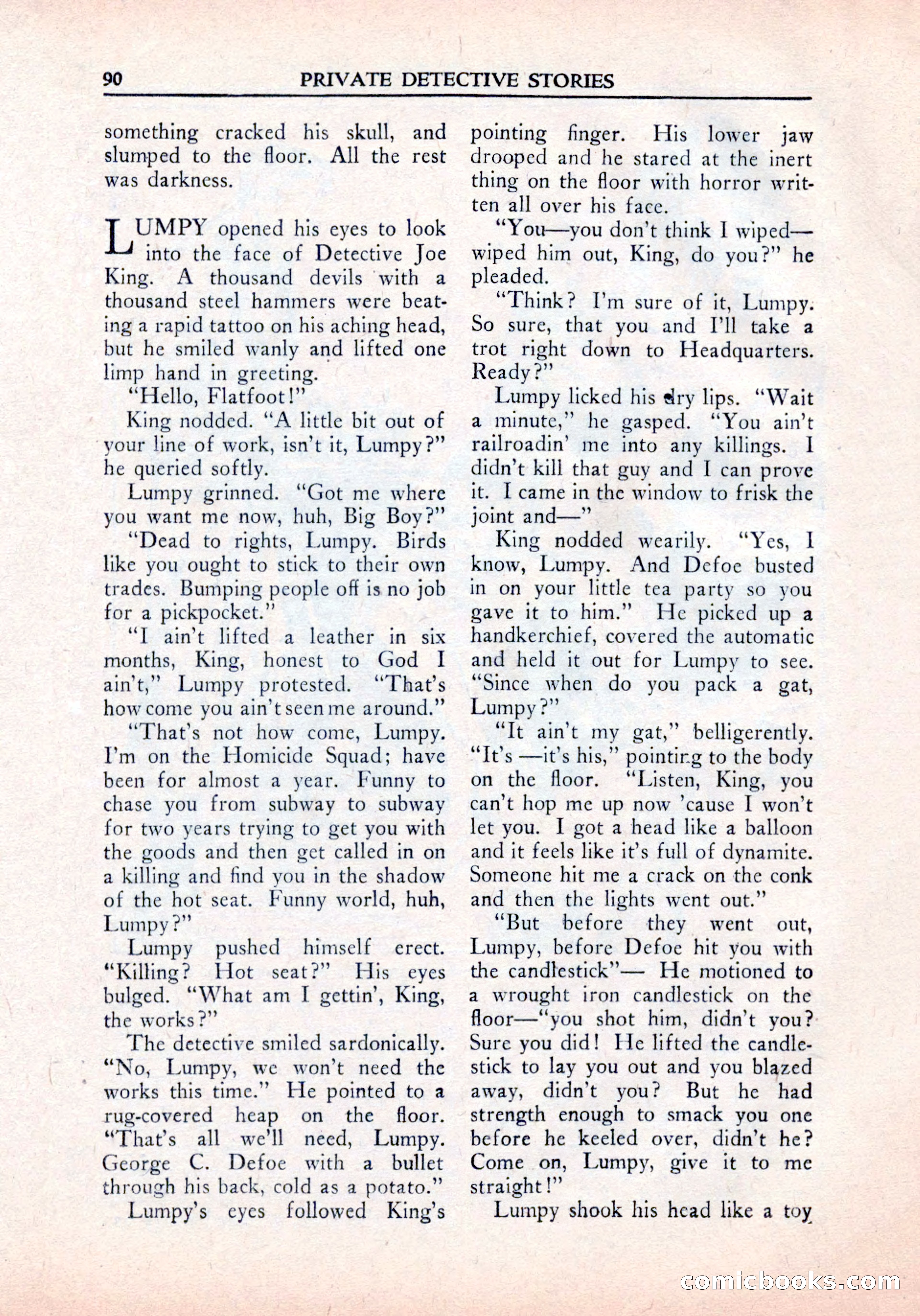 Private Detective Stories, January 1942 — page 92 of 132
