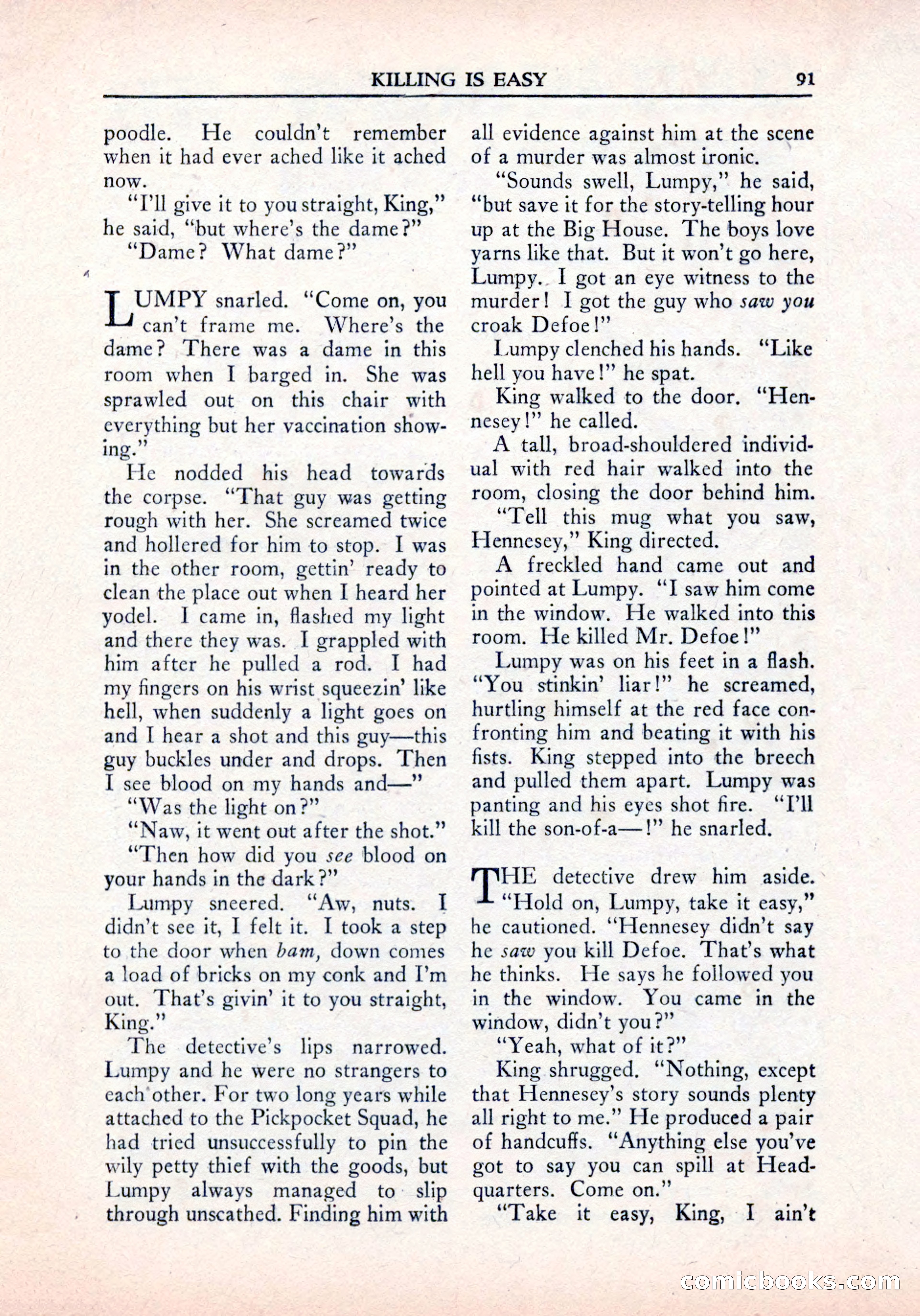 Private Detective Stories, January 1942 — page 93 of 132