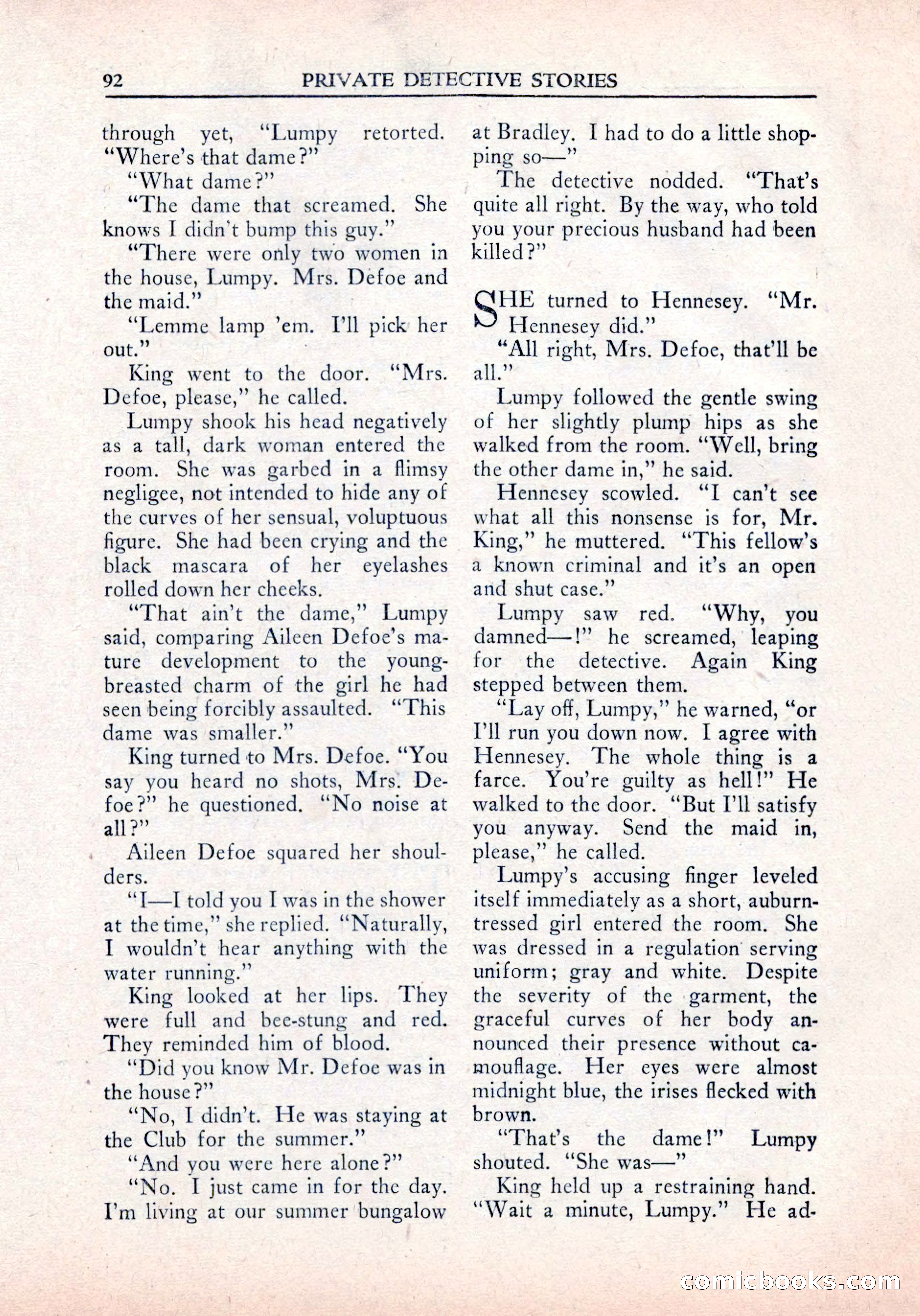 Private Detective Stories, January 1942 — page 94 of 132