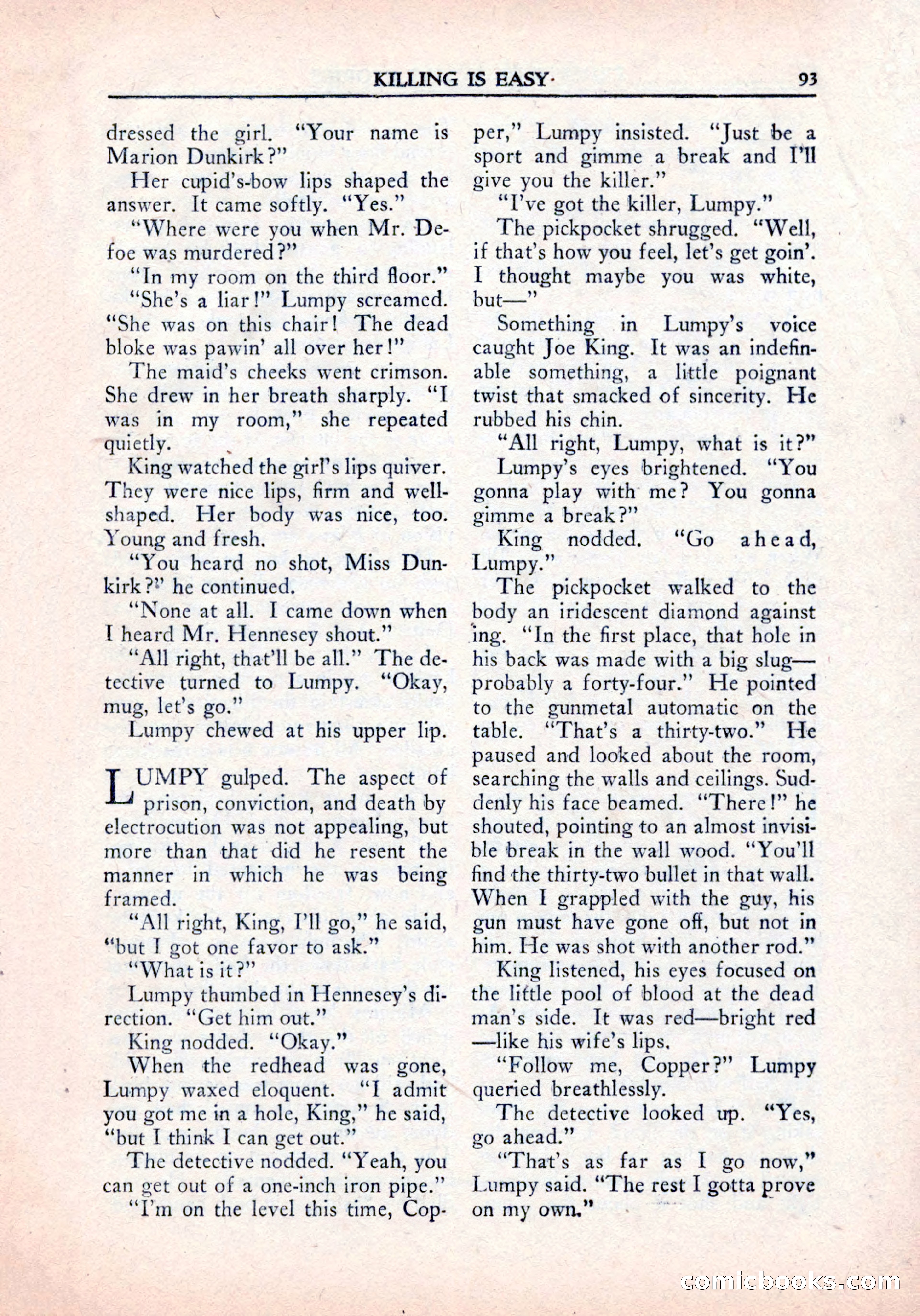 Private Detective Stories, January 1942 — page 95 of 132