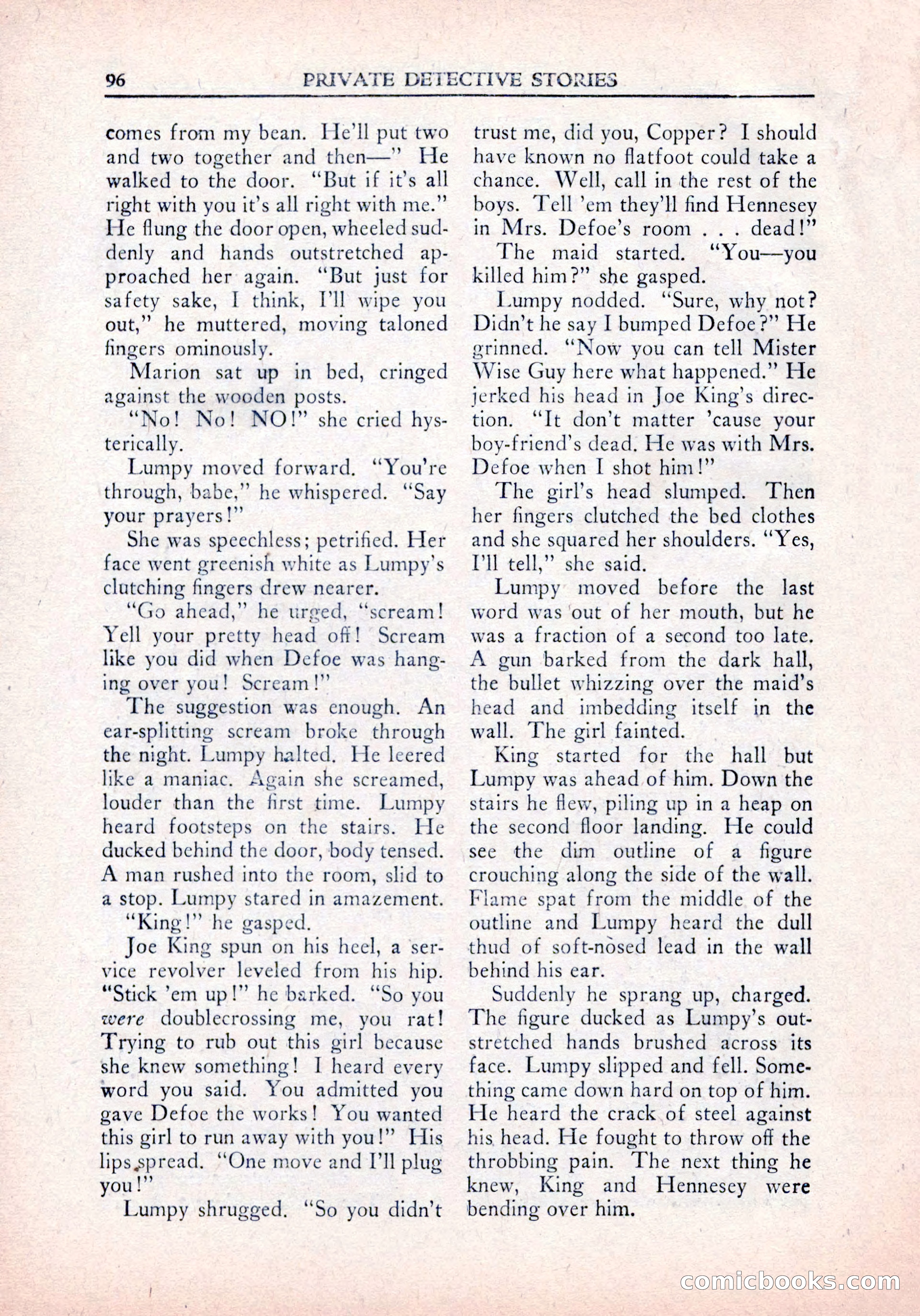 Private Detective Stories, January 1942 — page 98 of 132
