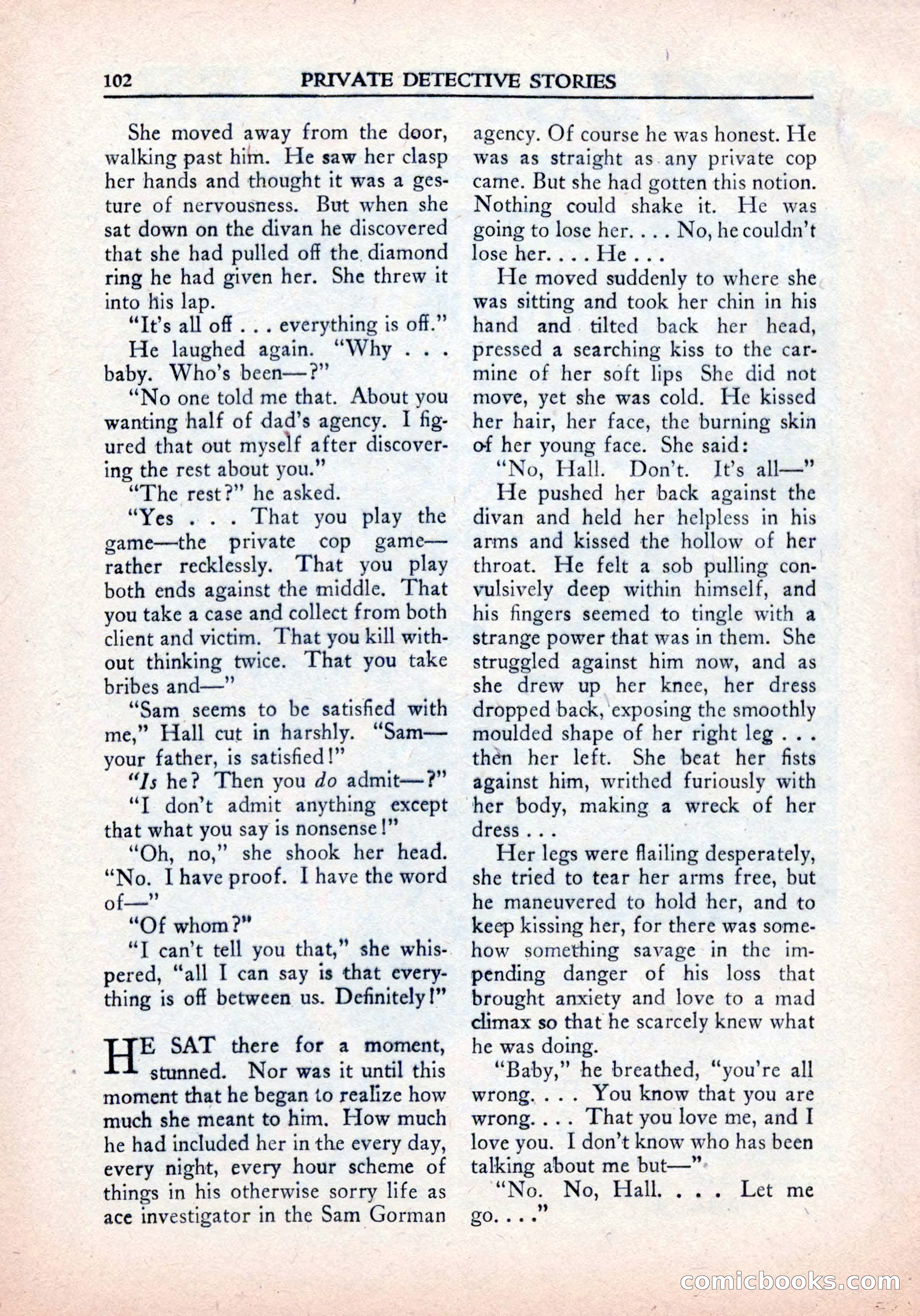 Private Detective Stories, January 1942 — page 104 of 132
