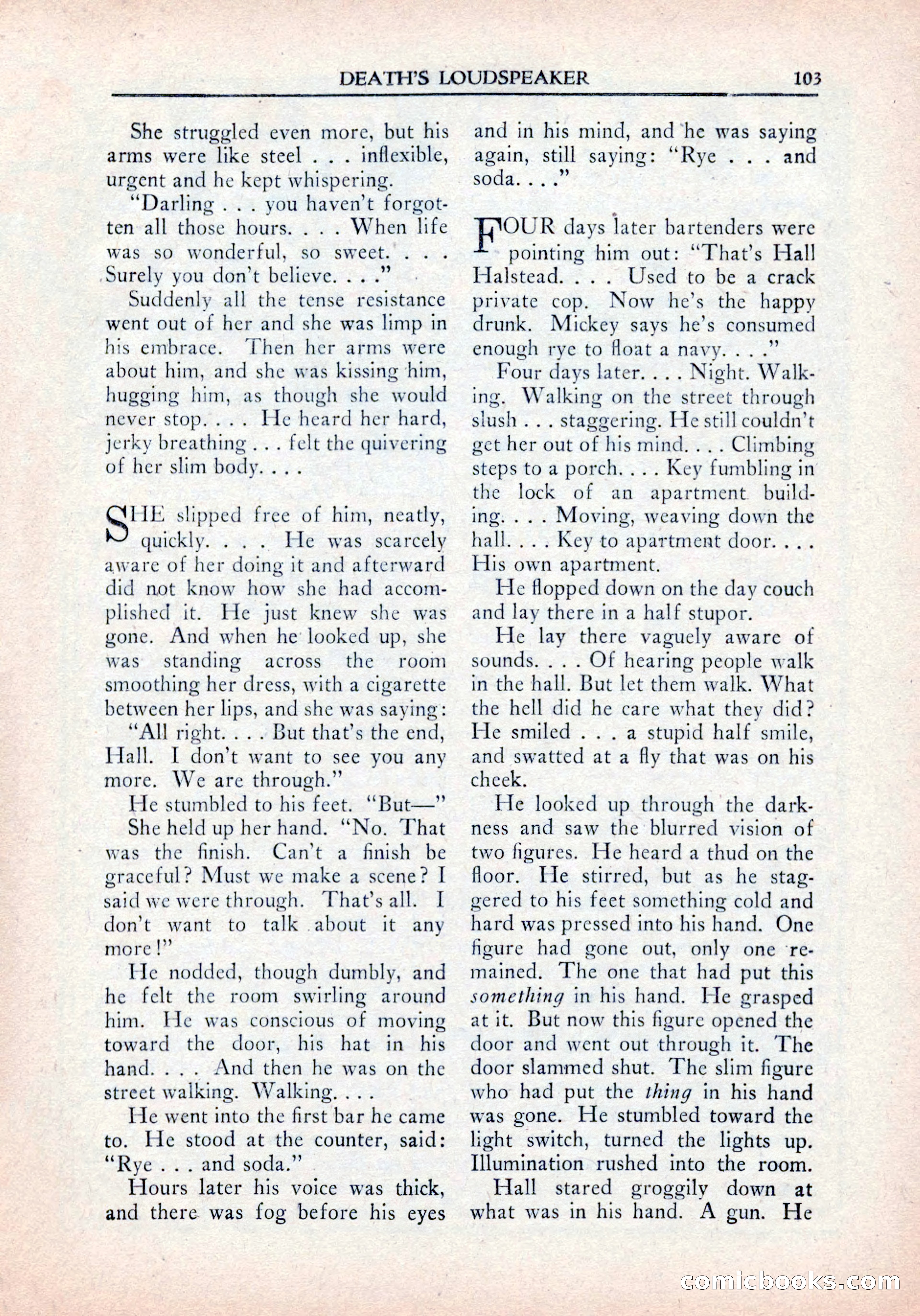 Private Detective Stories, January 1942 — page 105 of 132