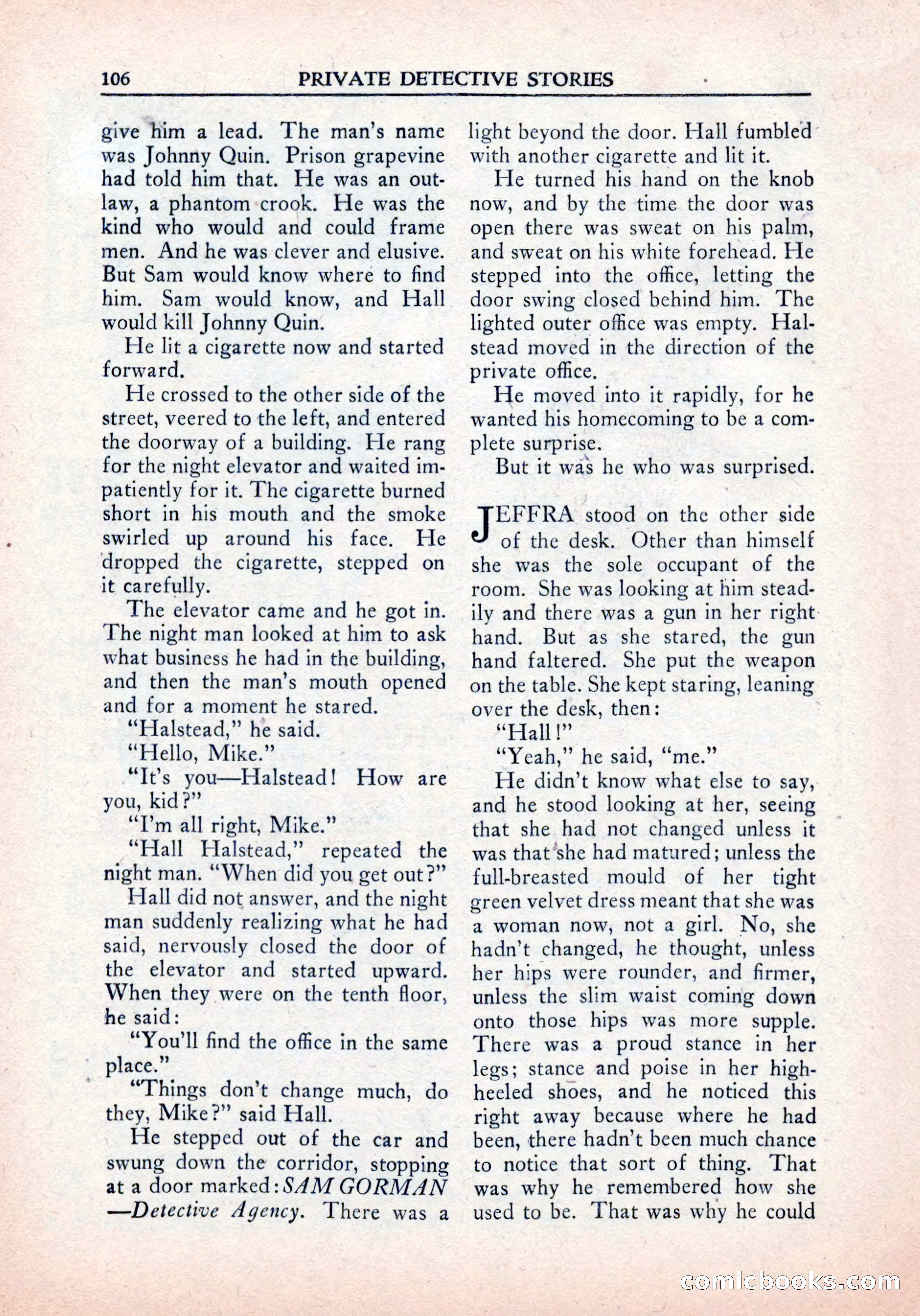 Private Detective Stories, January 1942 — page 108 of 132