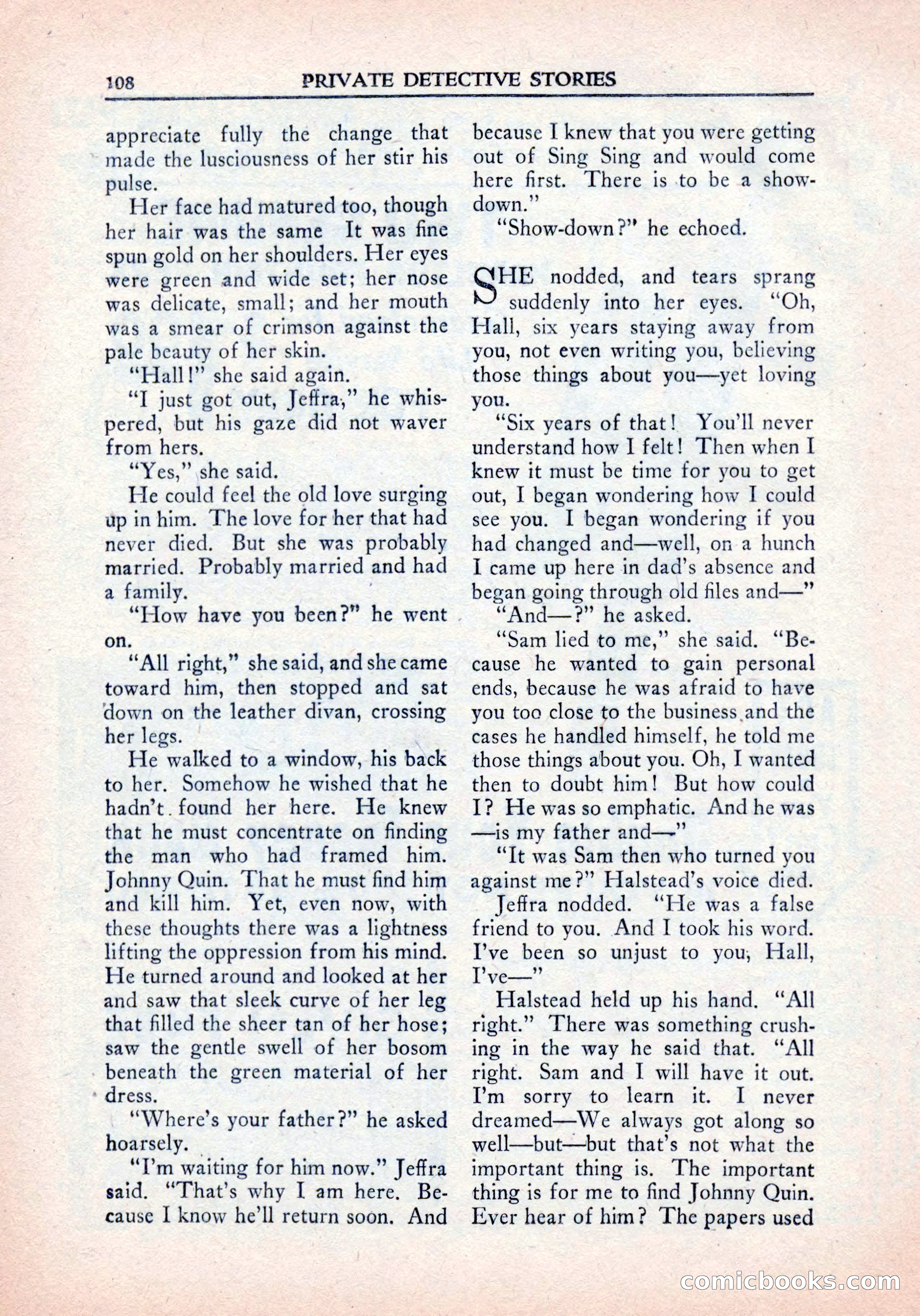 Private Detective Stories, January 1942 — page 110 of 132