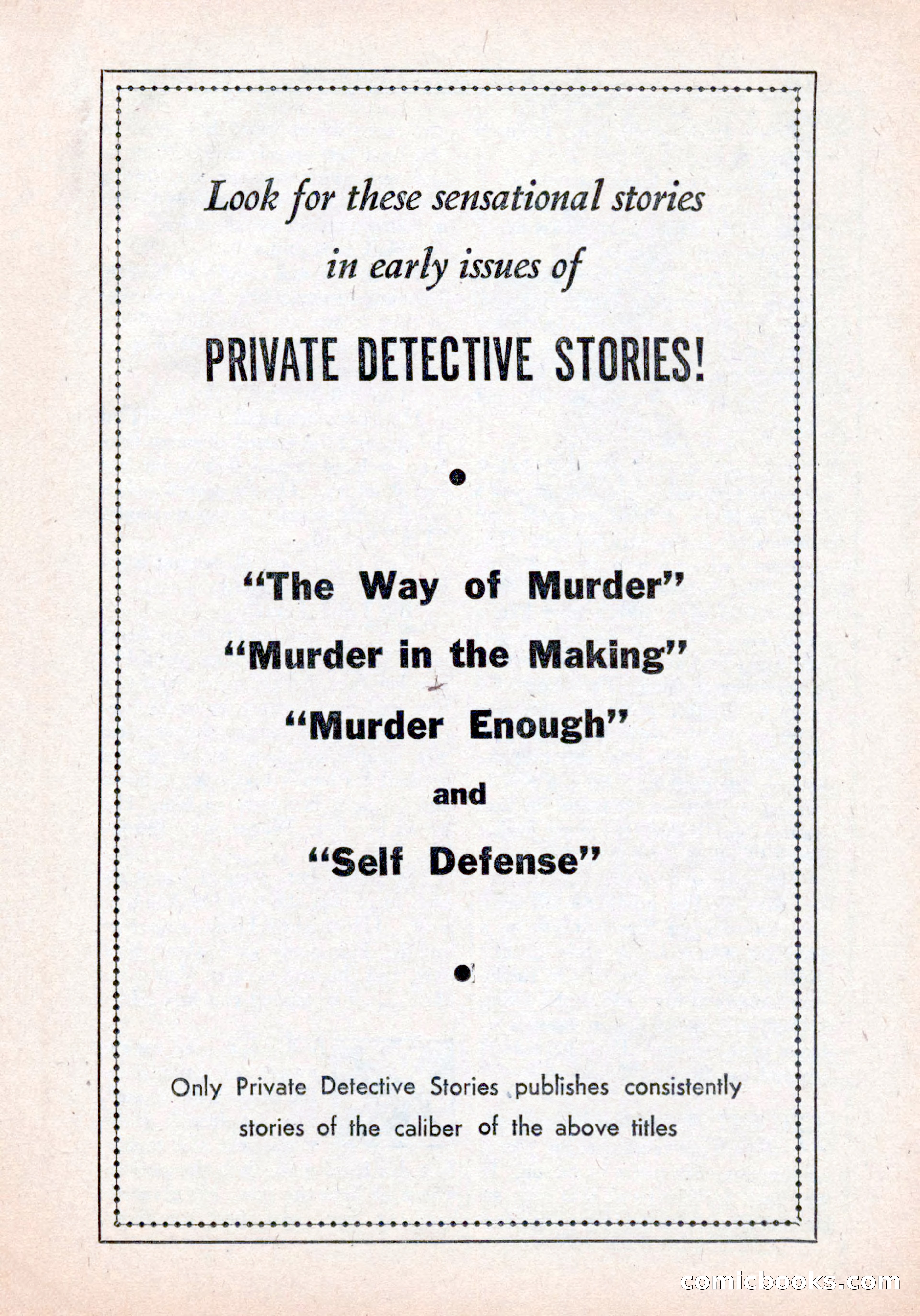 Private Detective Stories, January 1942 — page 111 of 132