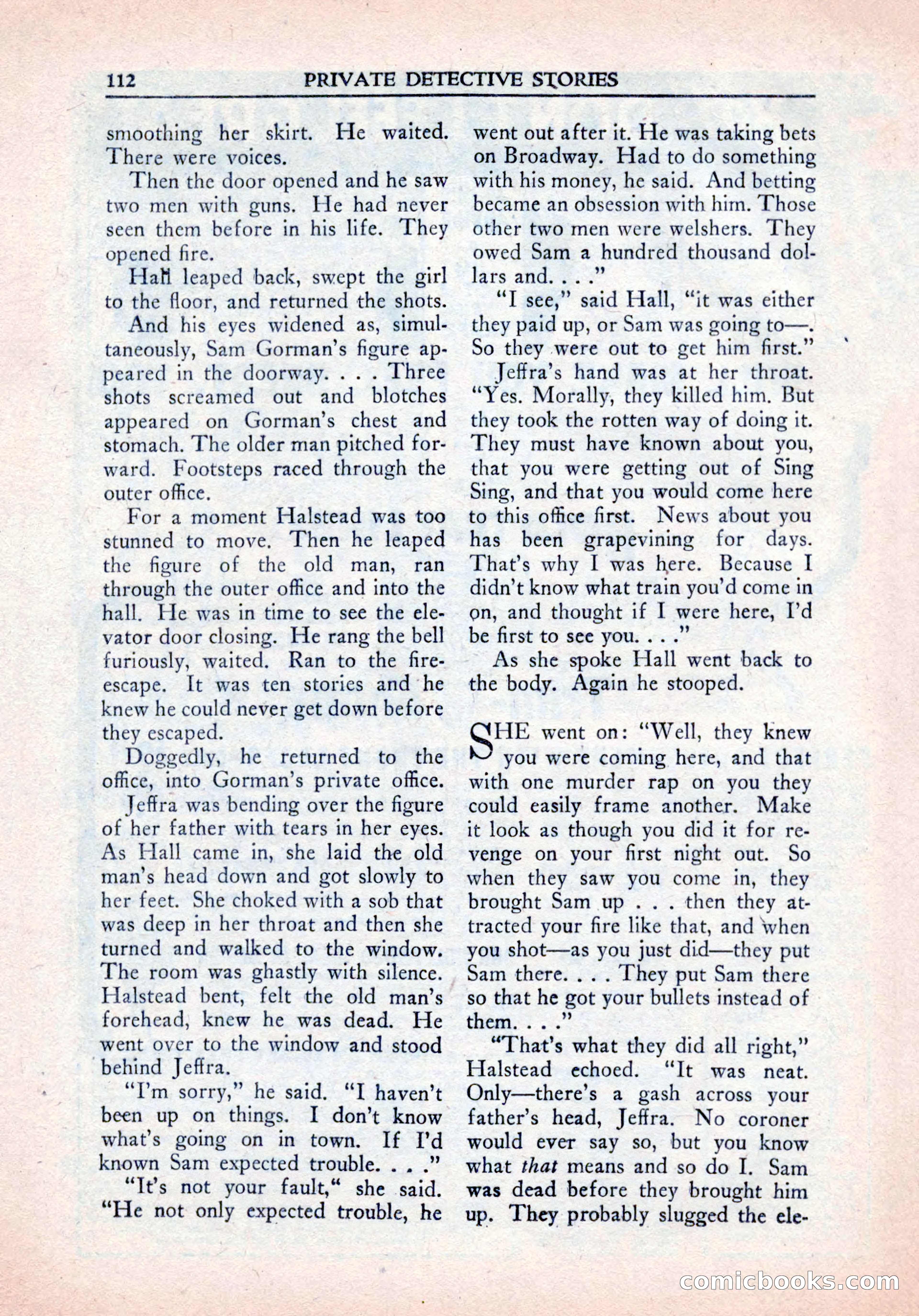 Private Detective Stories, January 1942 — page 114 of 132