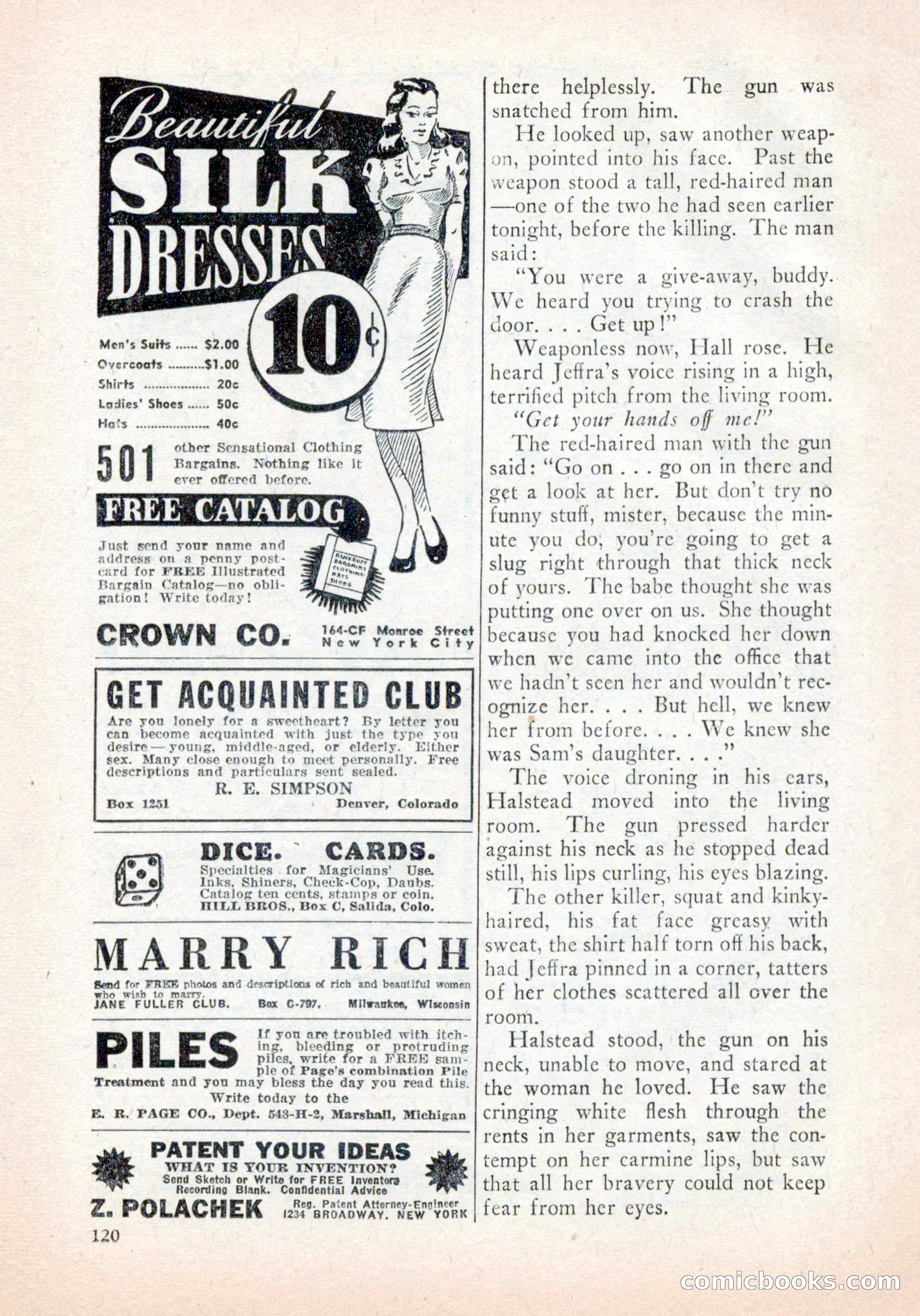 Private Detective Stories, January 1942 — page 122 of 132