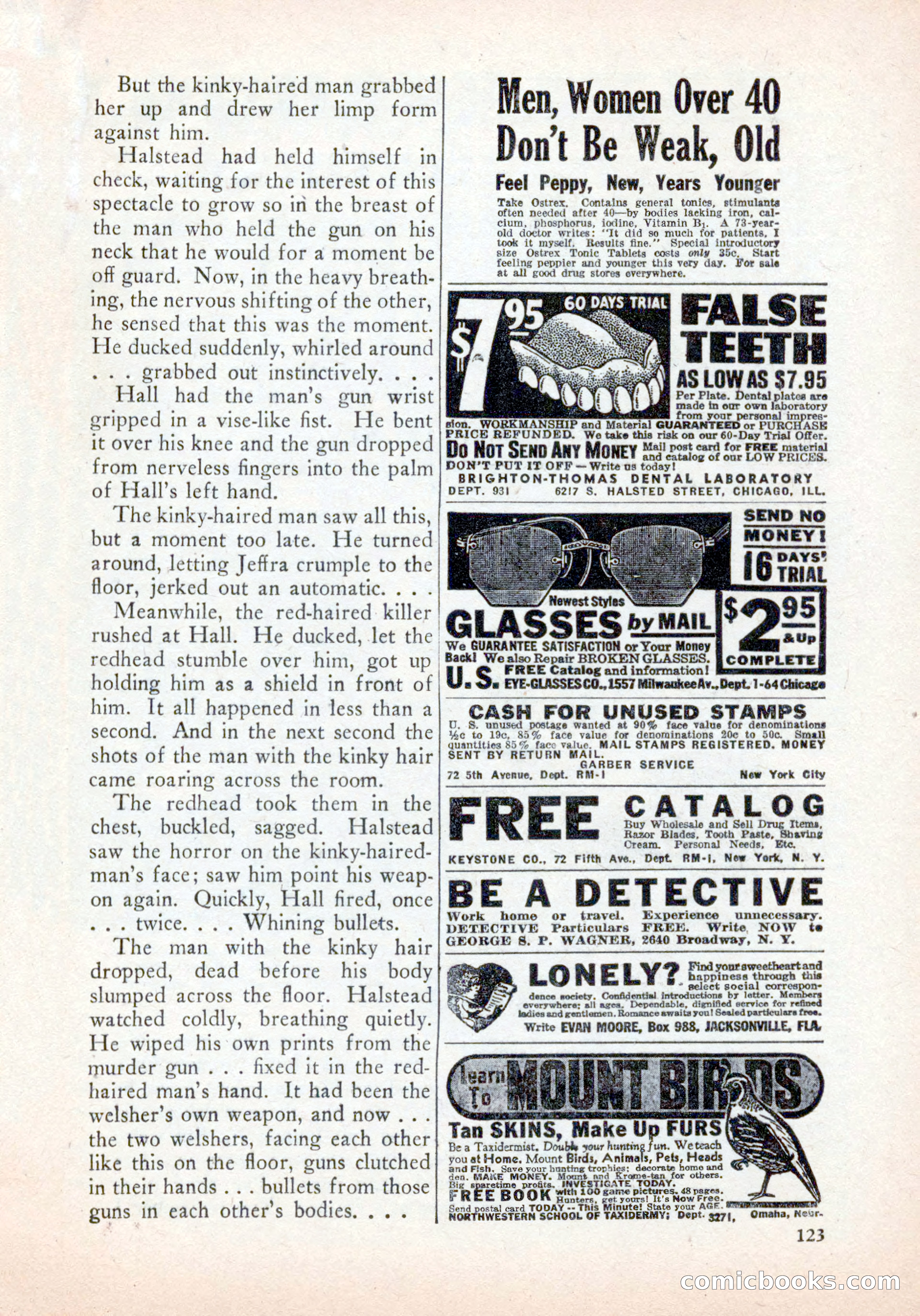 Private Detective Stories, January 1942 — page 125 of 132
