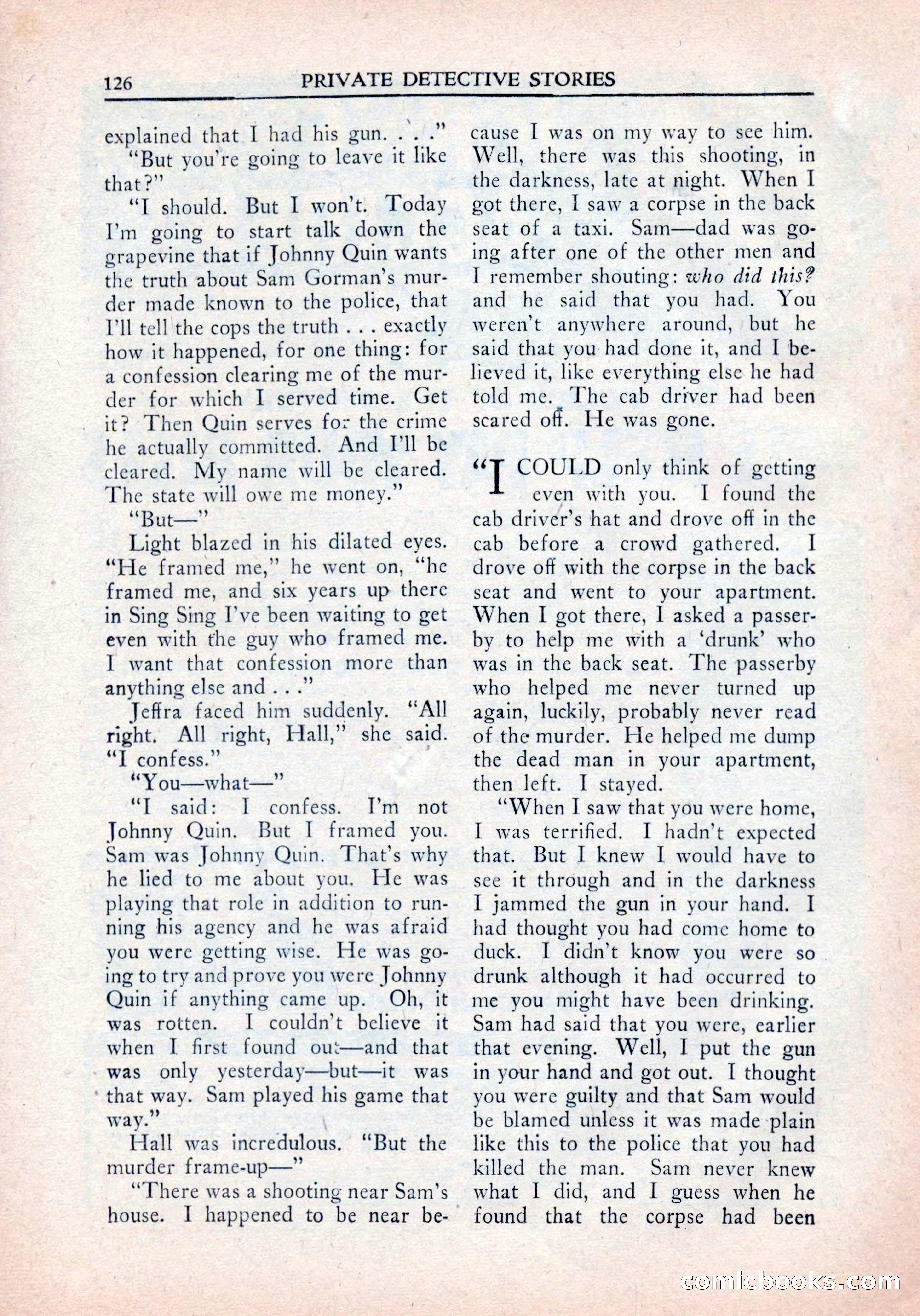 Private Detective Stories, January 1942 — page 128 of 132